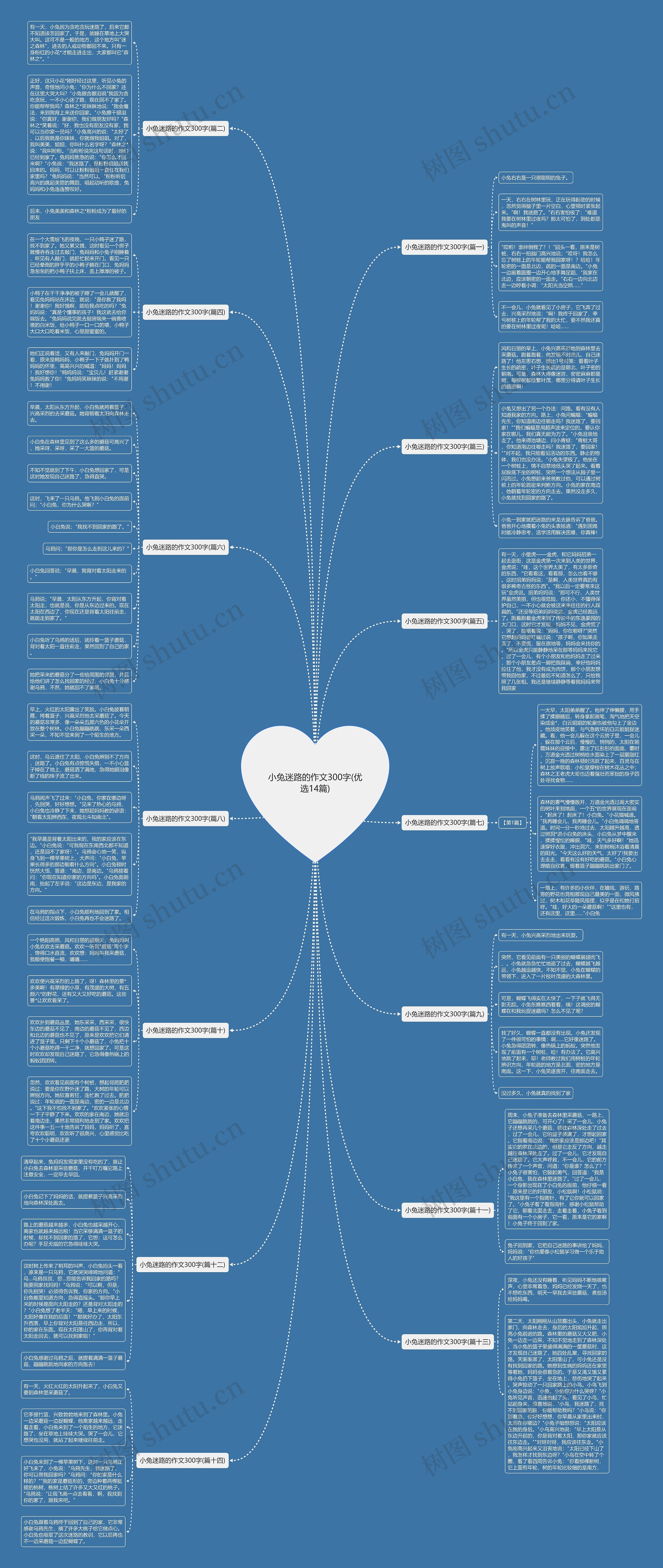 小兔迷路的作文300字(优选14篇)思维导图