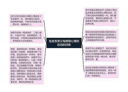 包含发表父母感恩心情的说说的词条