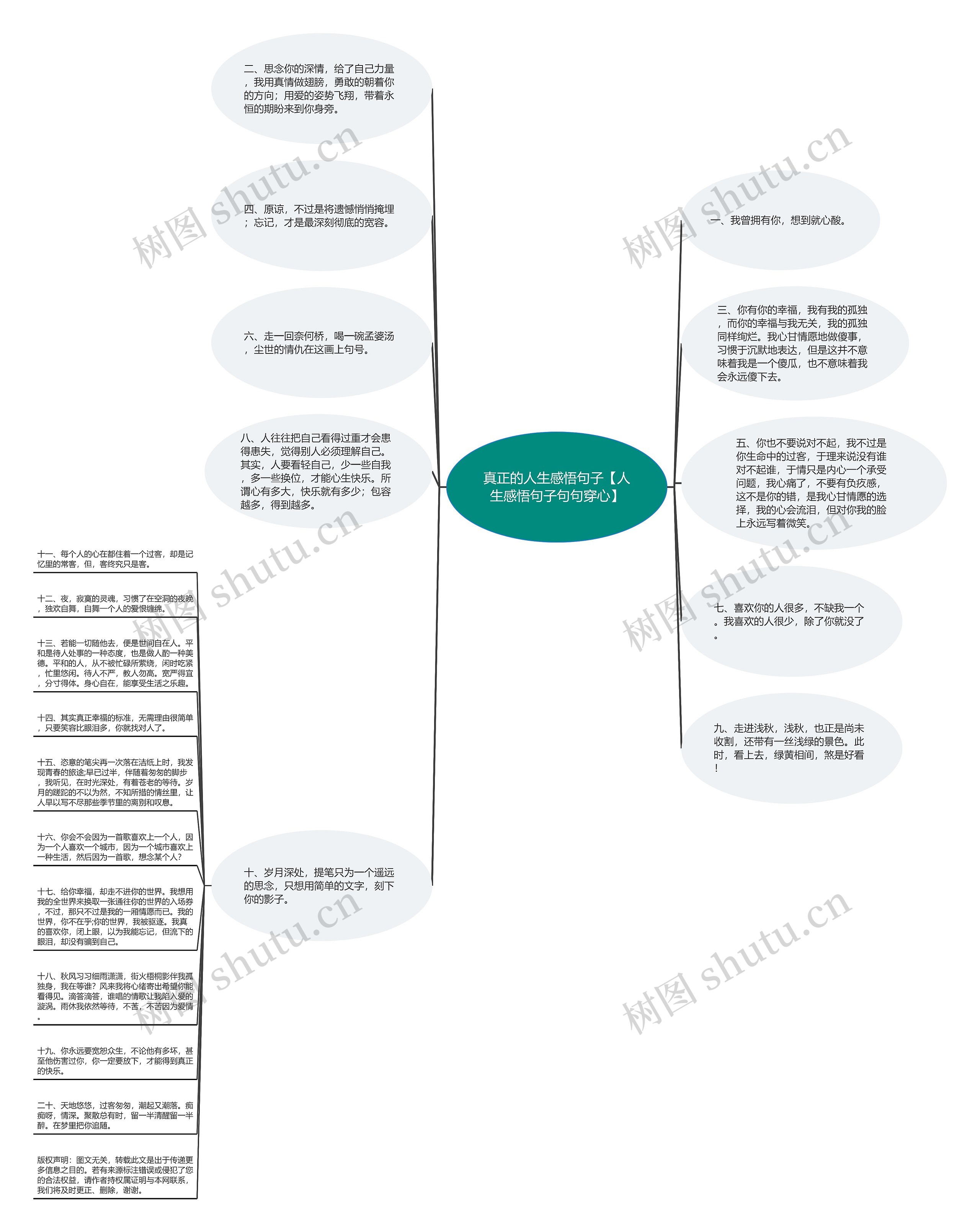 真正的人生感悟句子【人生感悟句子句句穿心】思维导图