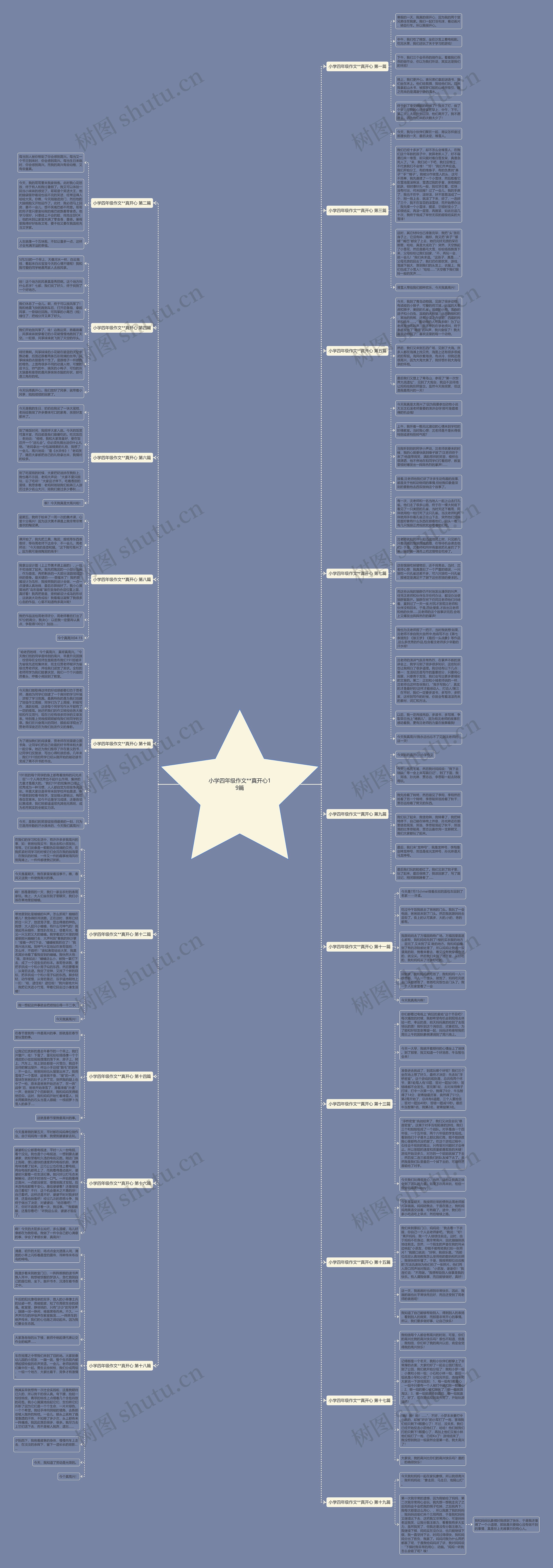 小学四年级作文**真开心19篇思维导图