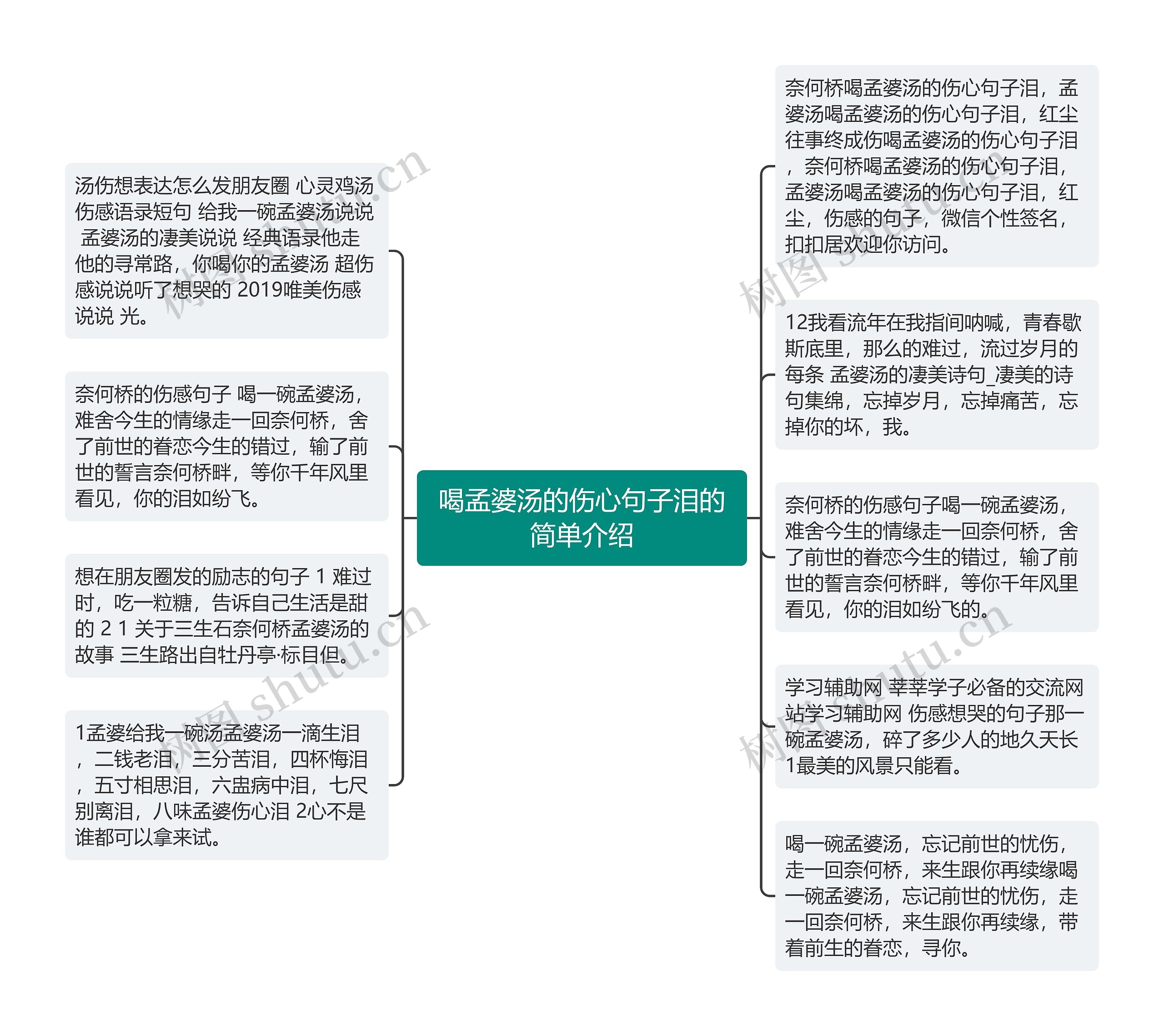 喝孟婆汤的伤心句子泪的简单介绍思维导图