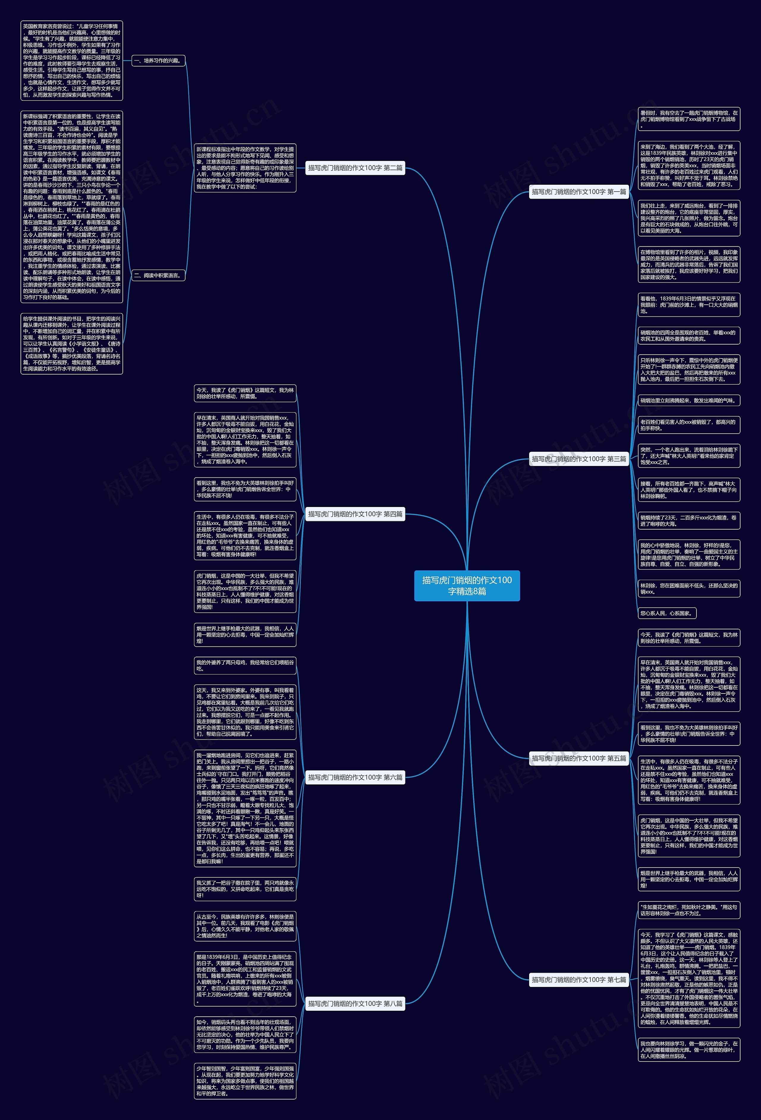 描写虎门销烟的作文100字精选8篇思维导图