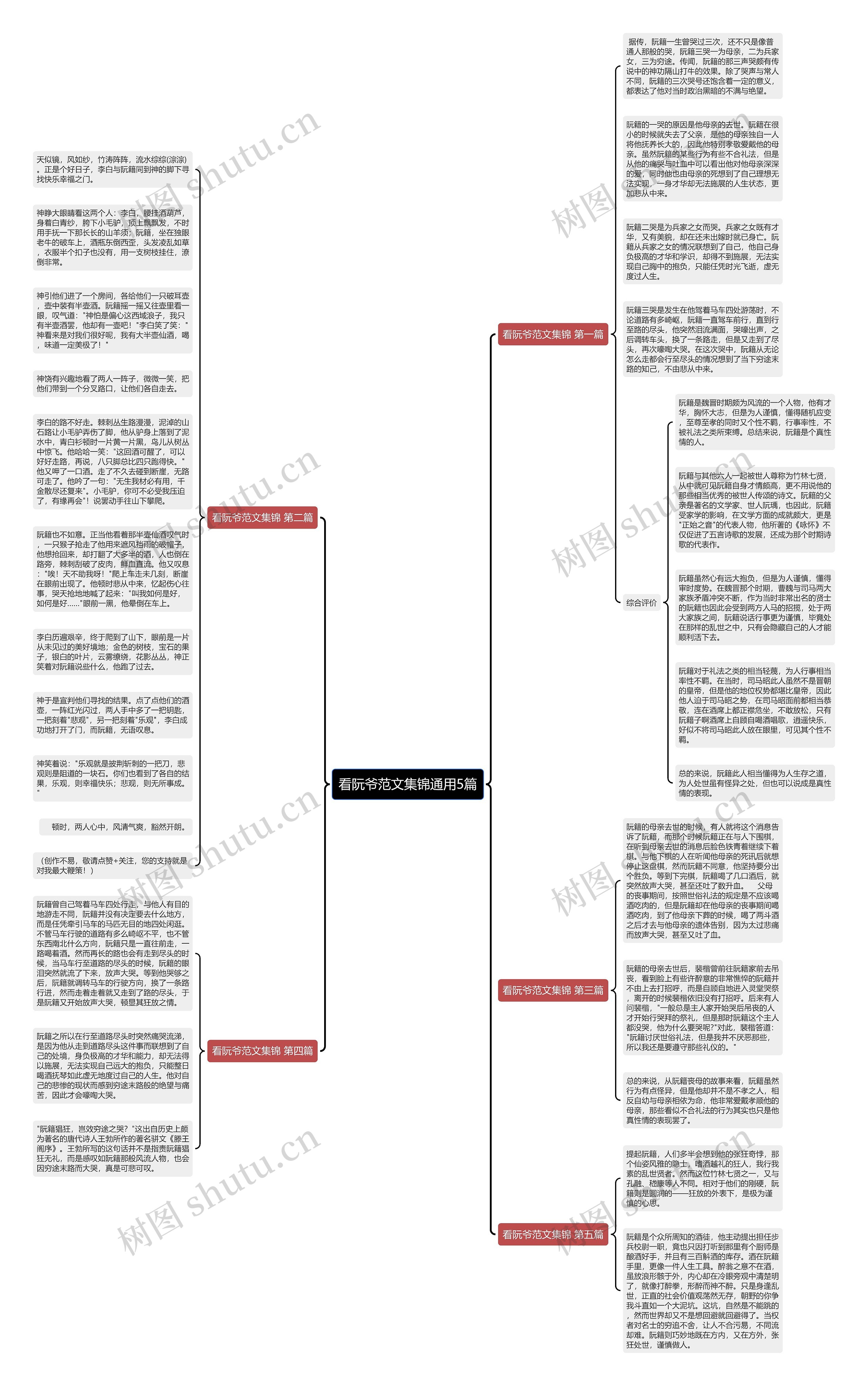 看阮爷范文集锦通用5篇思维导图高清图 看阮爷范文集锦通用5篇思维导图