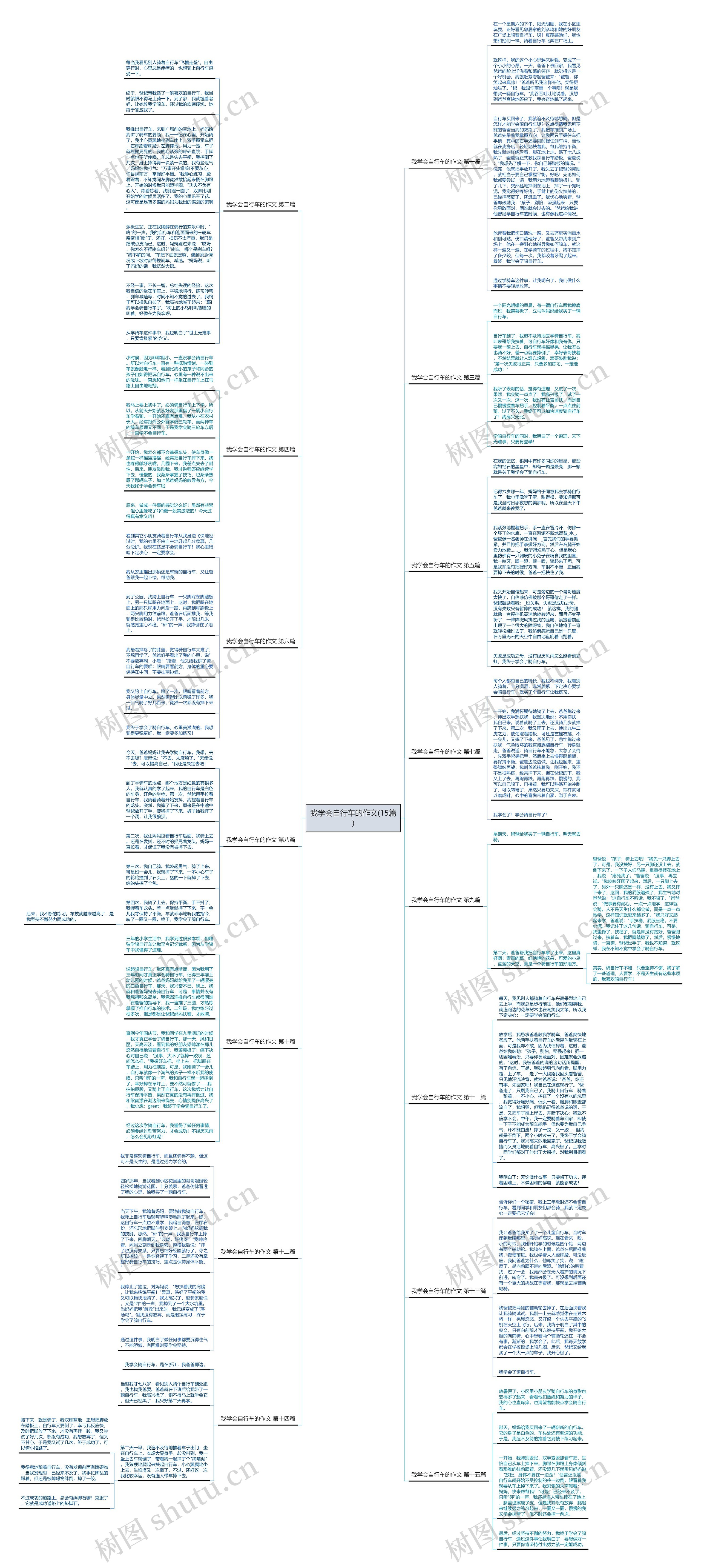 我学会自行车的作文(15篇)思维导图