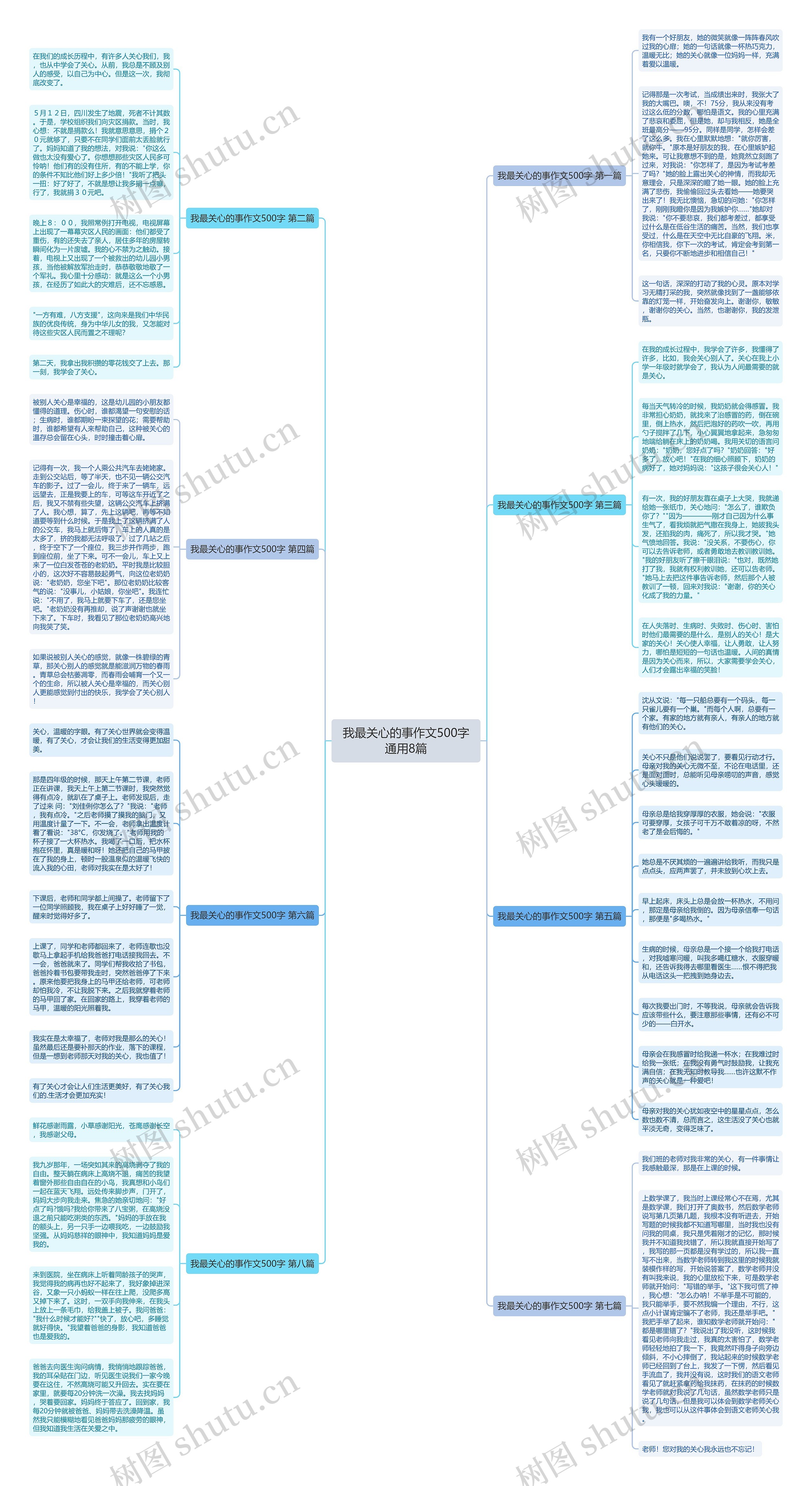 我最关心的事作文500字通用8篇思维导图