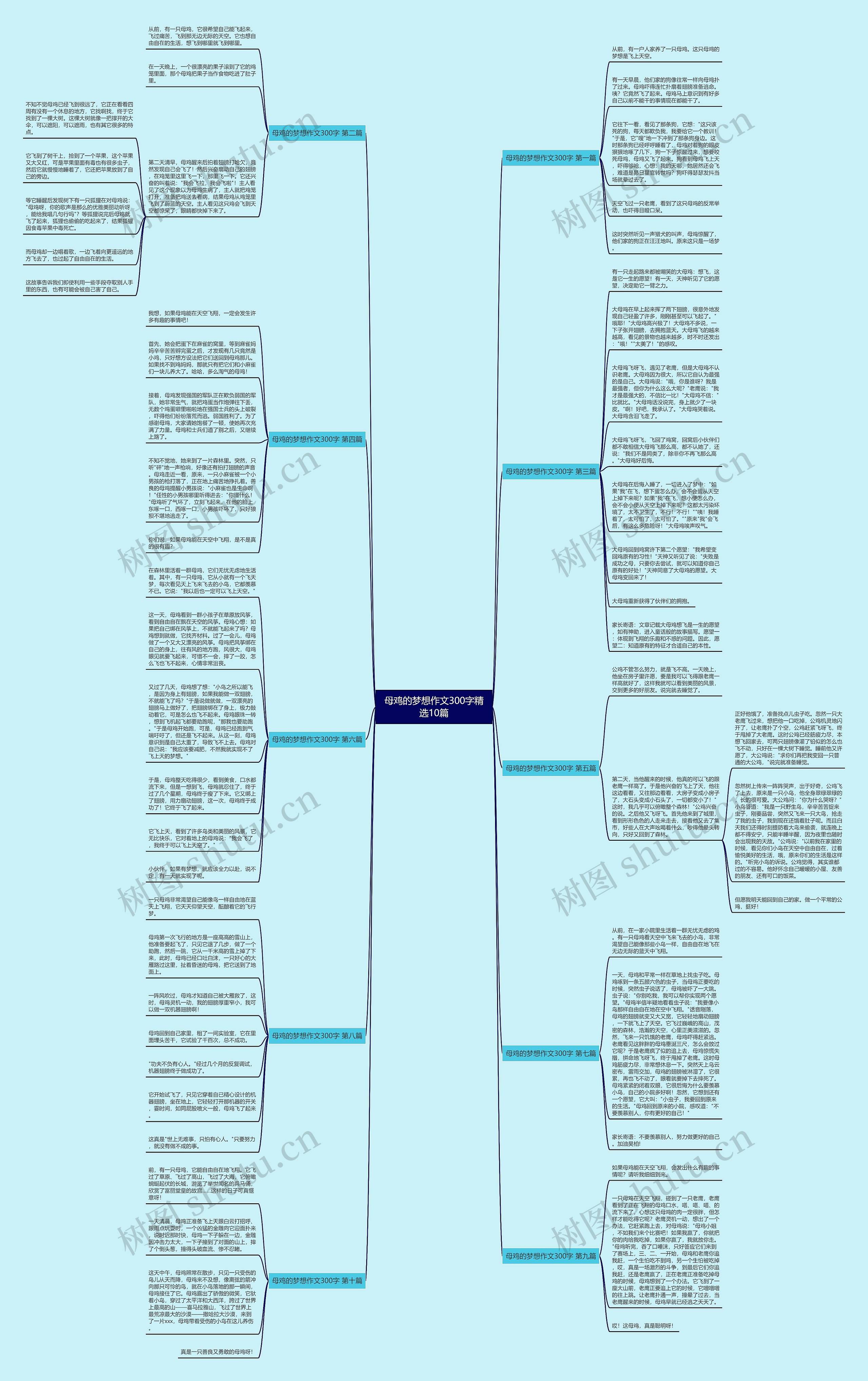 母鸡的梦想作文300字精选10篇思维导图