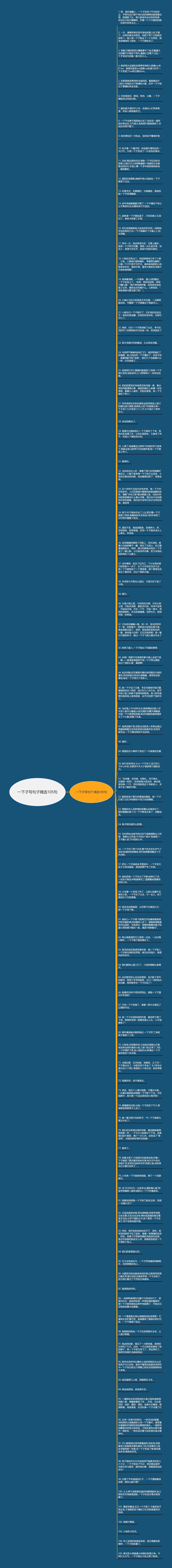 一下子写句子精选105句思维导图