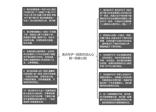 表白句子一段话(打动人心的一段暖心话)