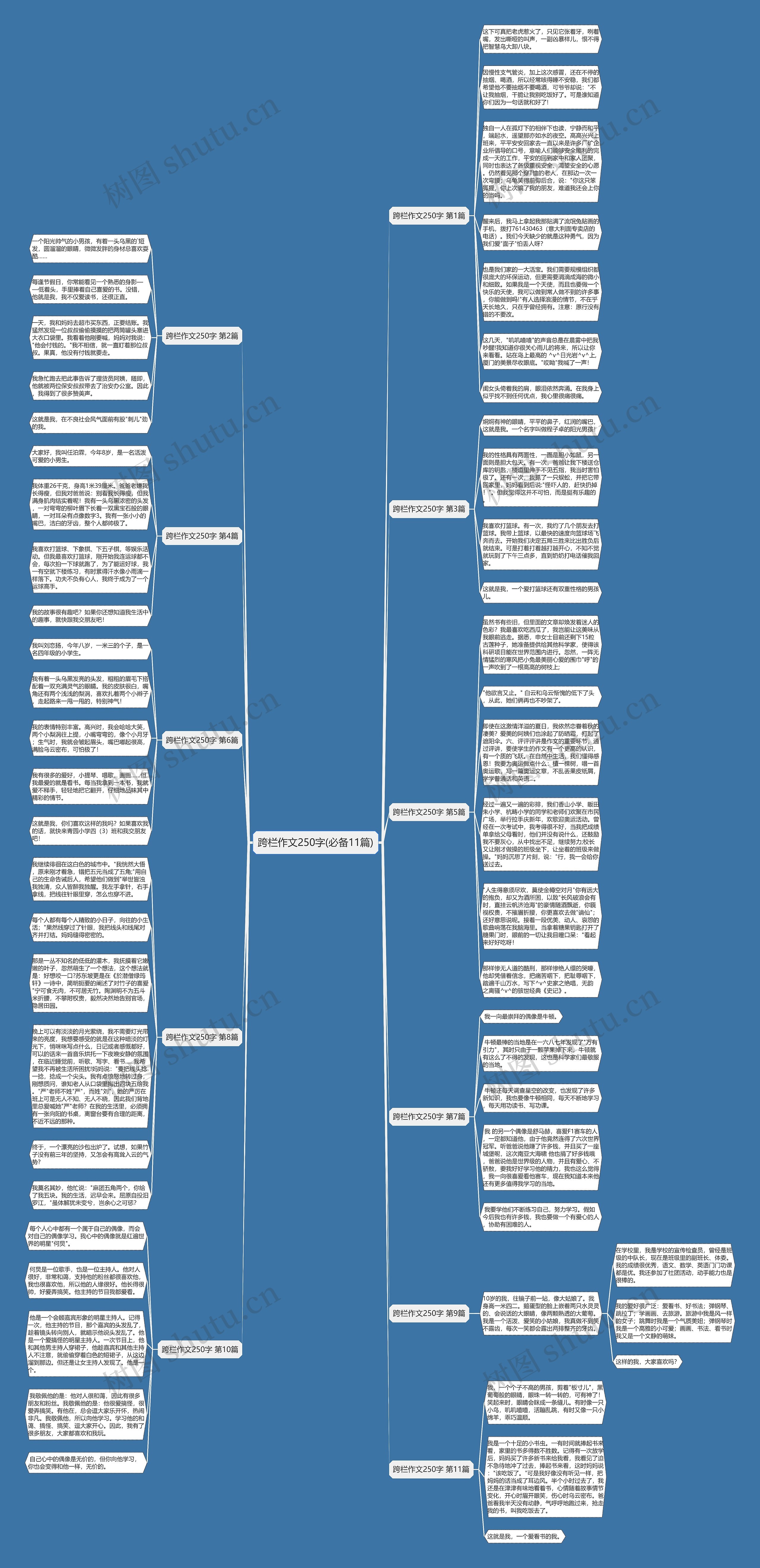 跨栏作文250字(必备11篇)思维导图