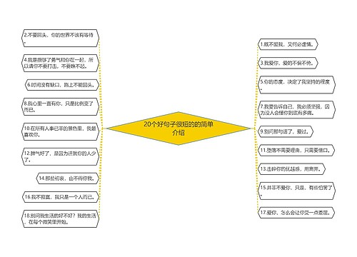 20个好句子很短的的简单介绍