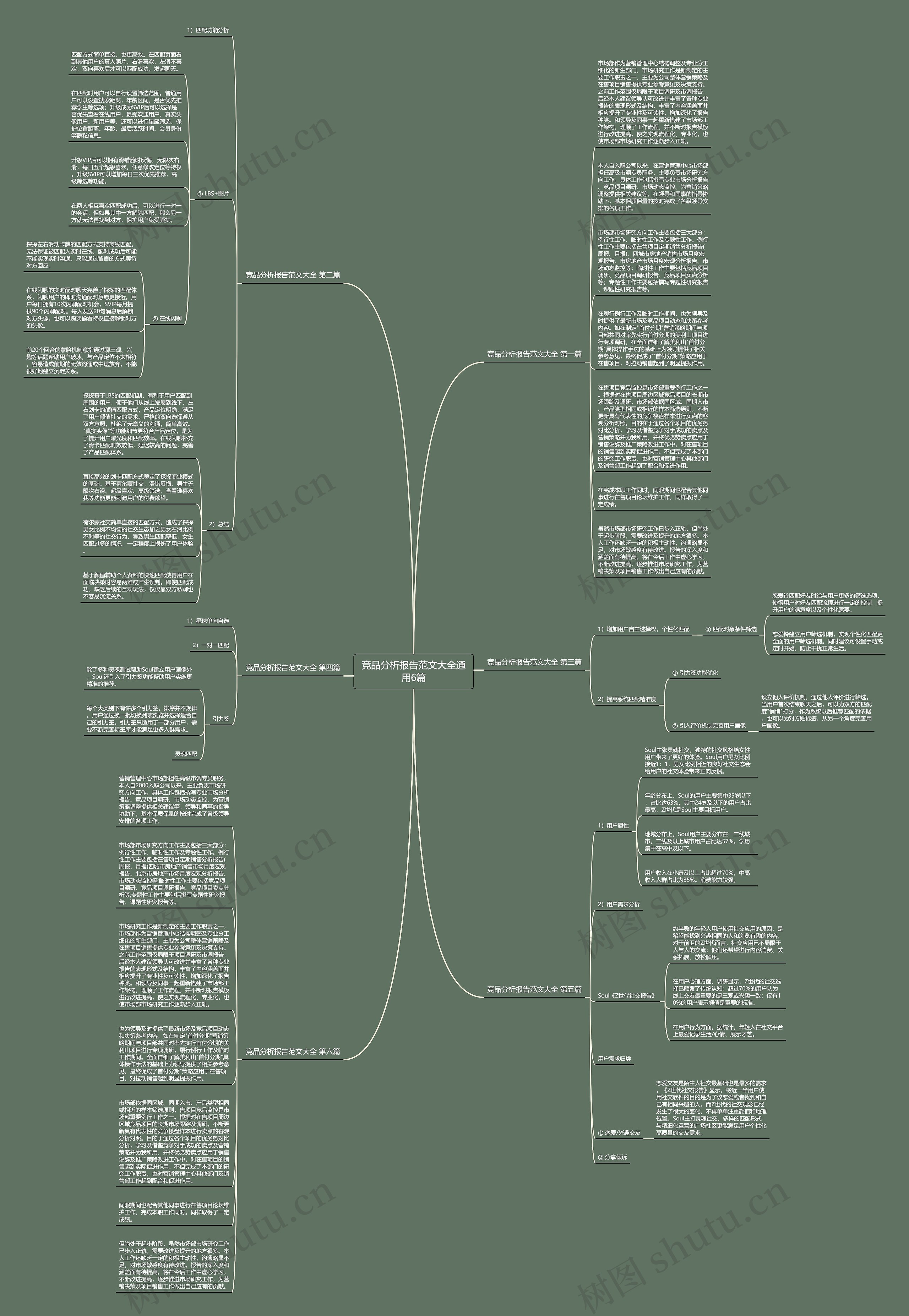 竞品分析报告范文大全通用6篇思维导图