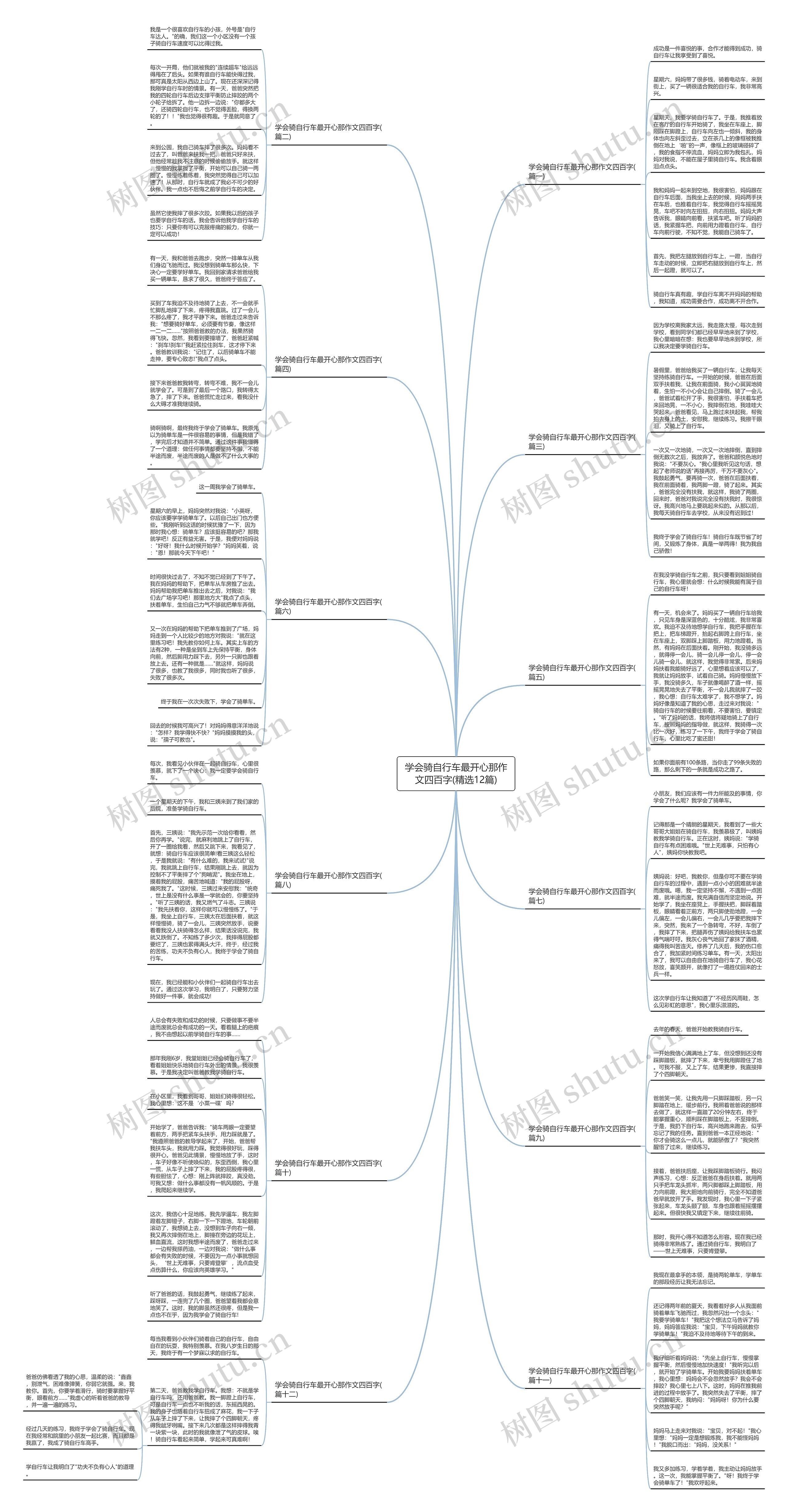 学会骑自行车最开心那作文四百字(精选12篇)思维导图