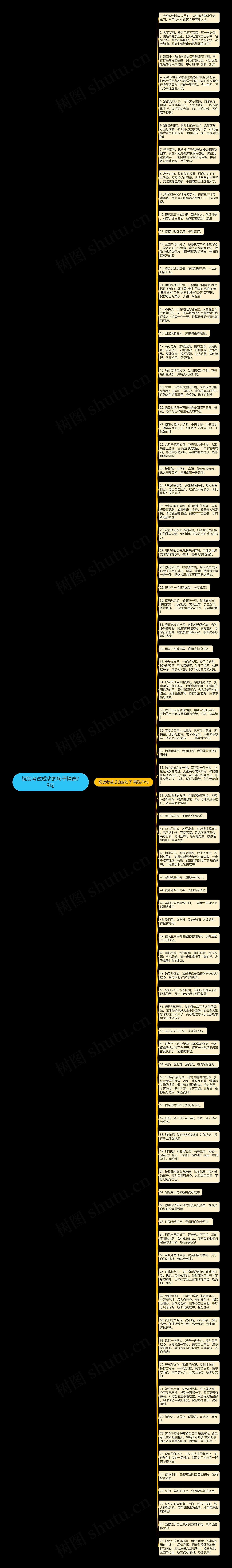 祝贺考试成功的句子精选79句思维导图