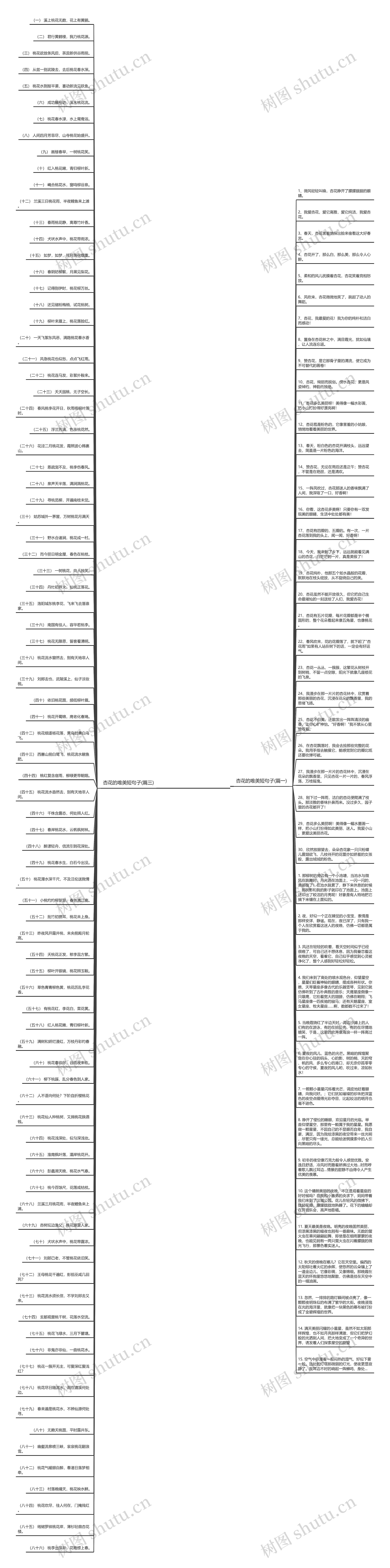 关于杏花的唯美短句思维导图