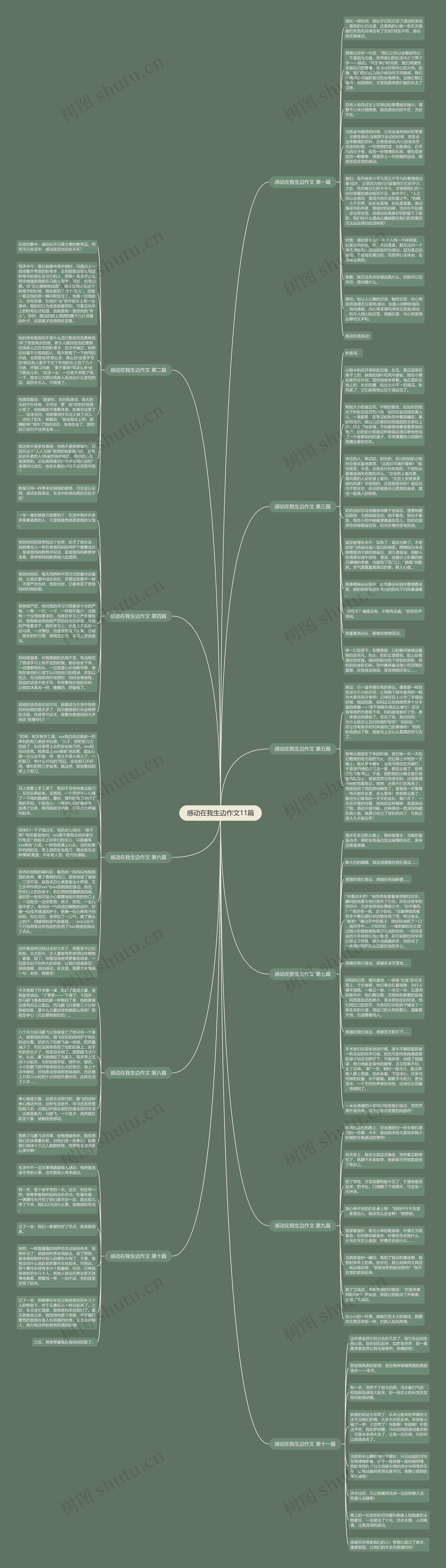 感动在我生边作文11篇思维导图