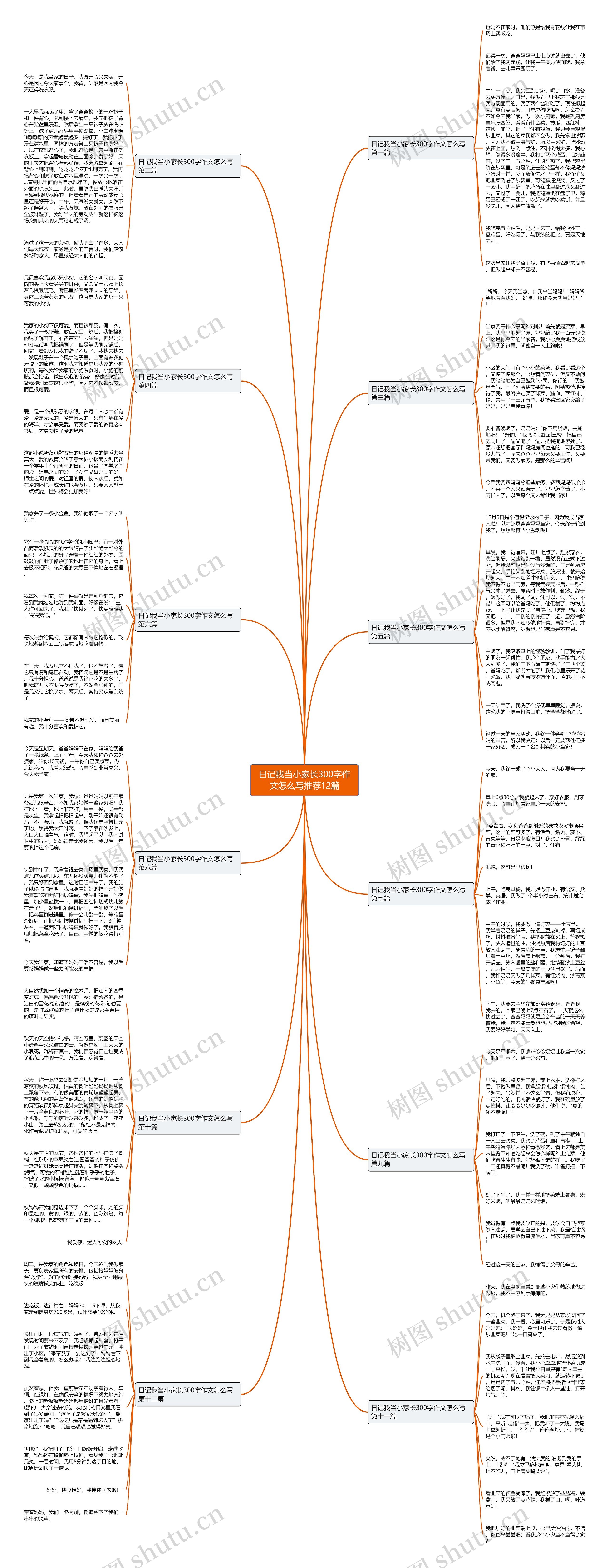 日记我当小家长300字作文怎么写推荐12篇思维导图