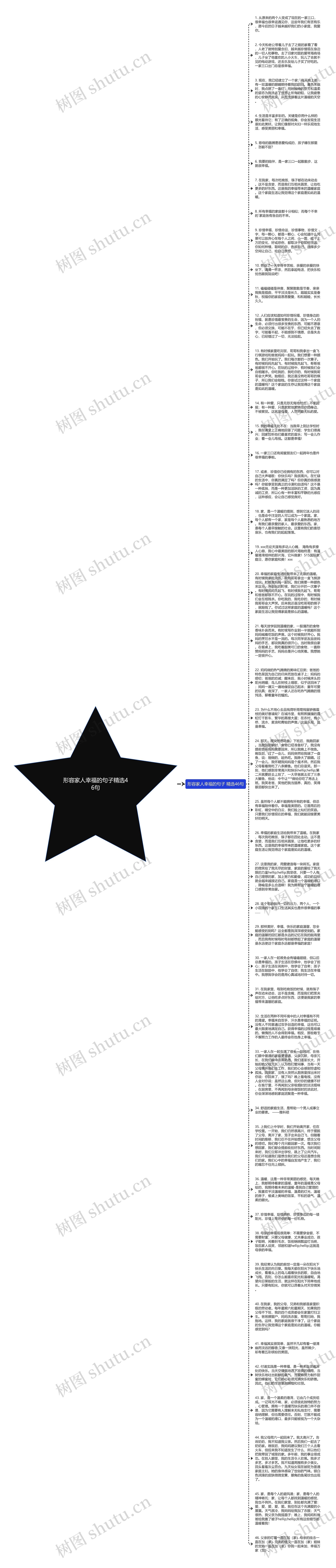 形容家人幸福的句子精选46句思维导图