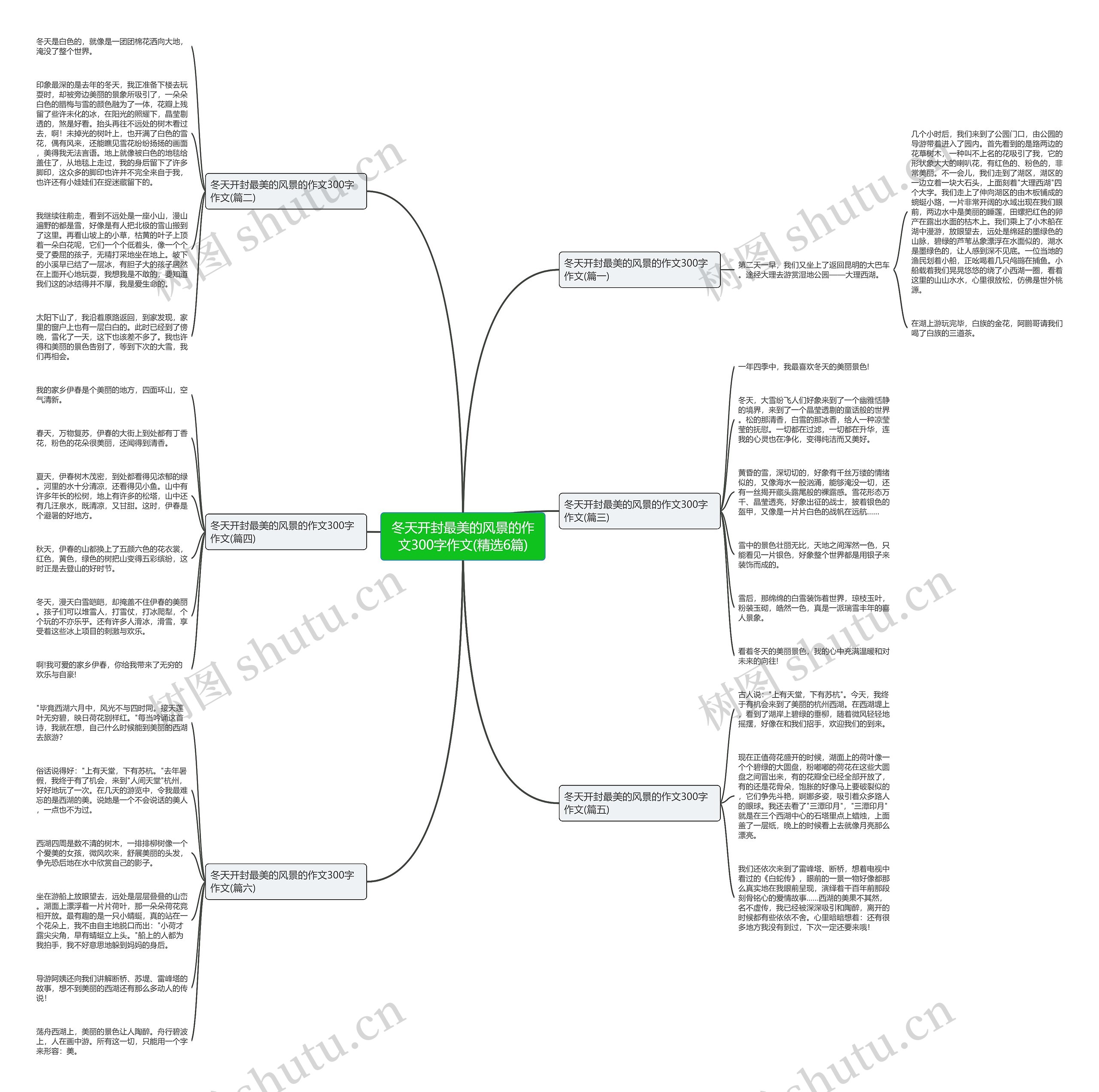 冬天开封最美的风景的作文300字作文(精选6篇)思维导图