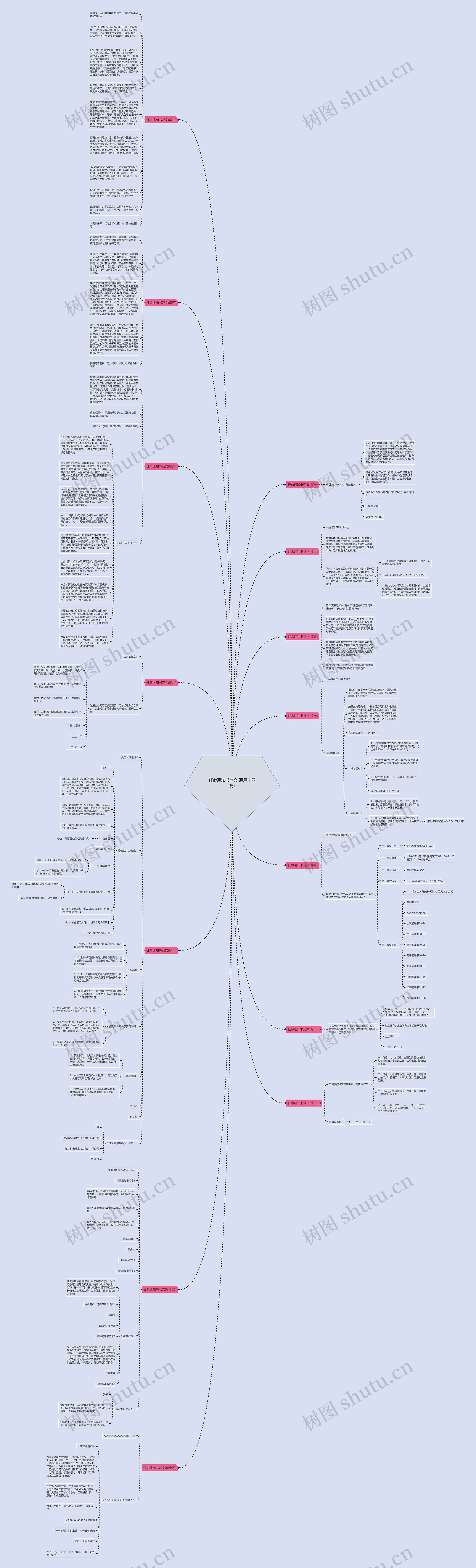 任命通知书范文(通用十四篇)思维导图