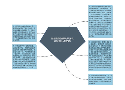 形容厨师的幽默句子(怎么幽默夸别人厨艺好)