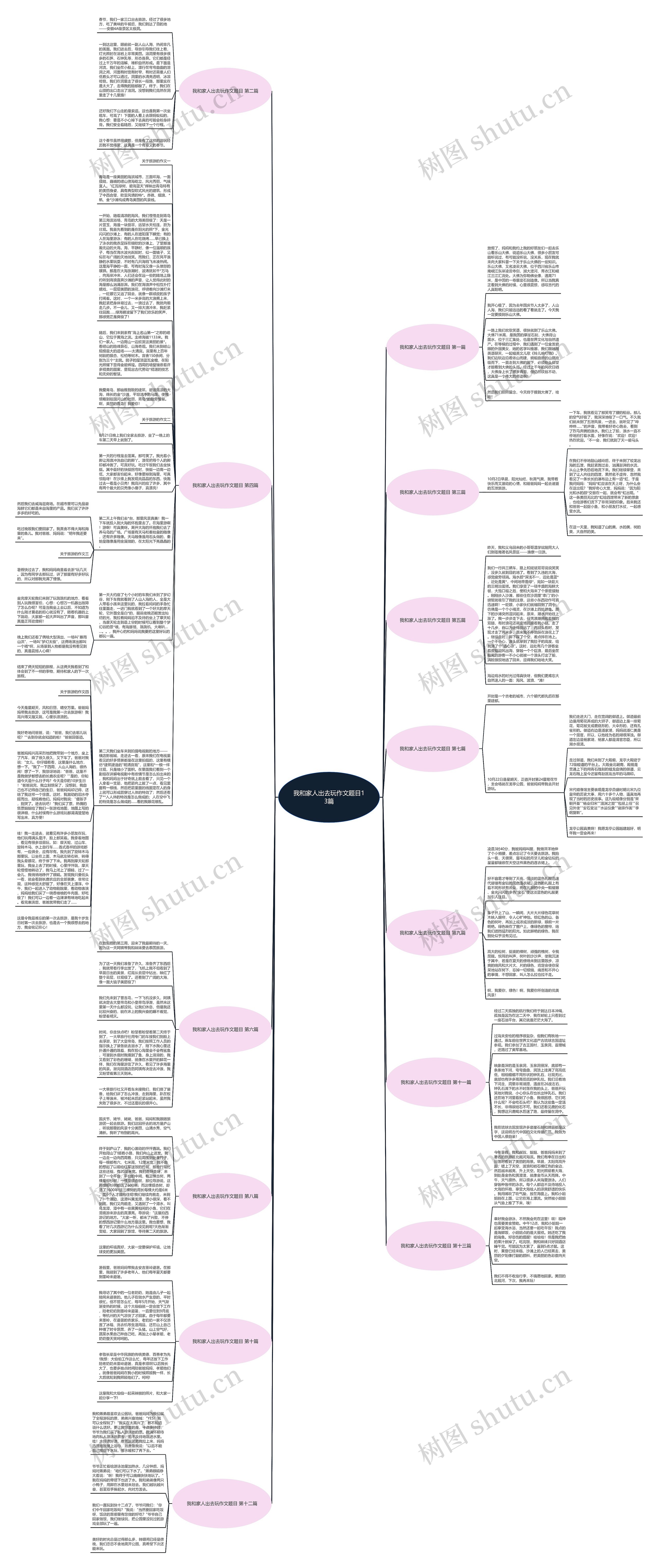 我和家人出去玩作文题目13篇思维导图