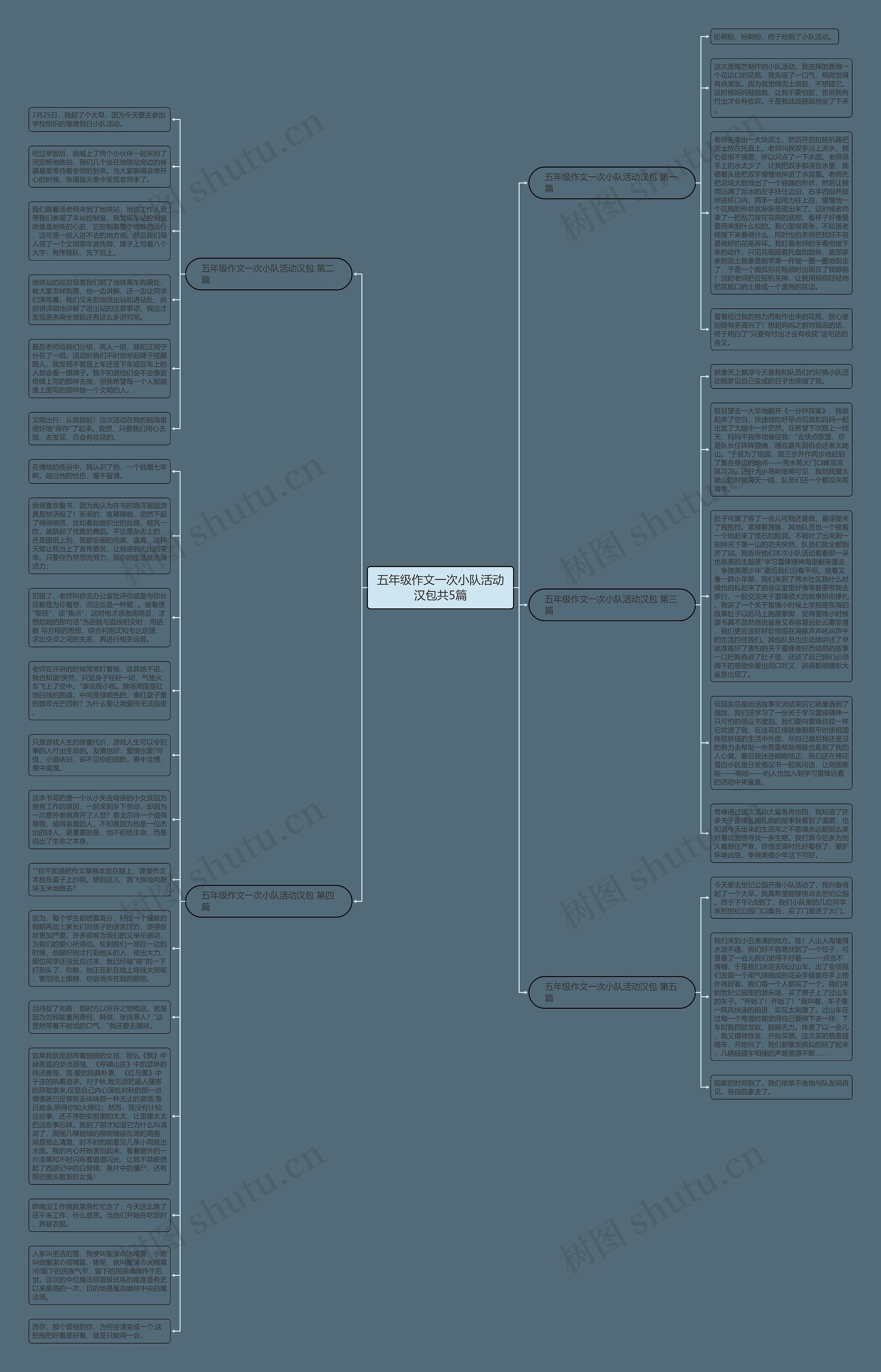 五年级作文一次小队活动汉包共5篇思维导图