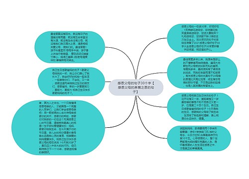 感恩父母的句子30个字【感恩父母的养育之恩的句子】