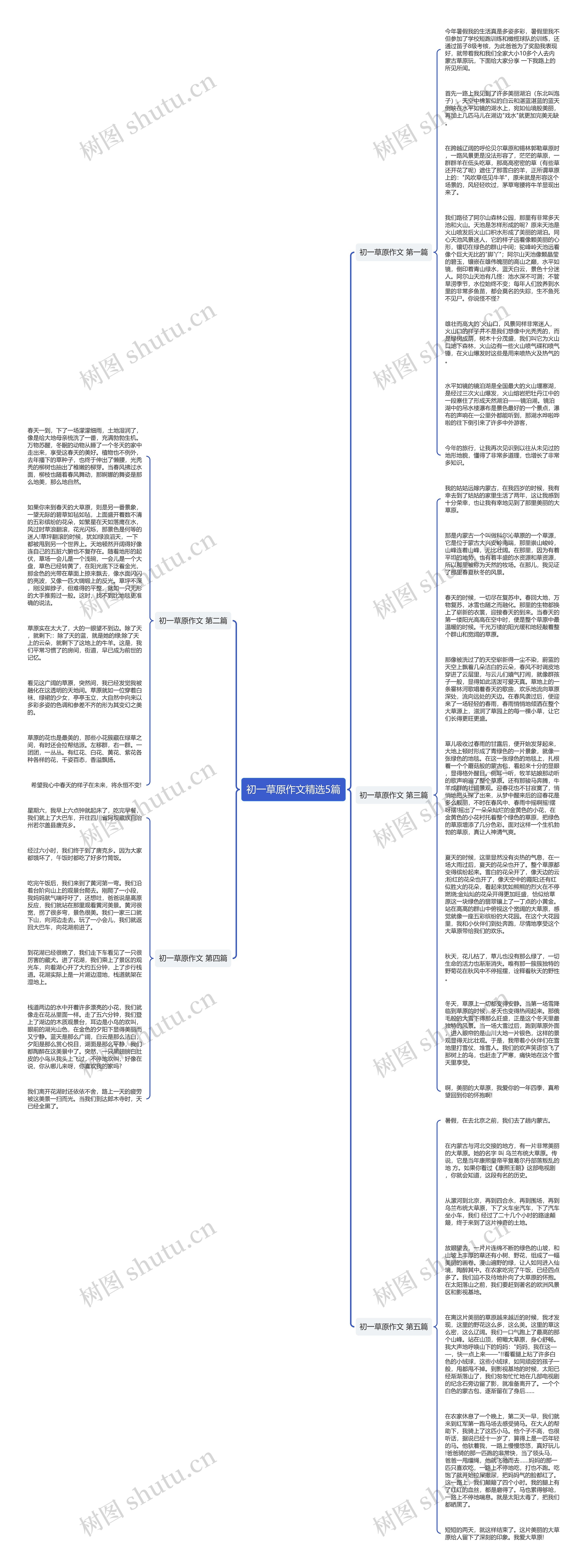 初一草原作文精选5篇思维导图
