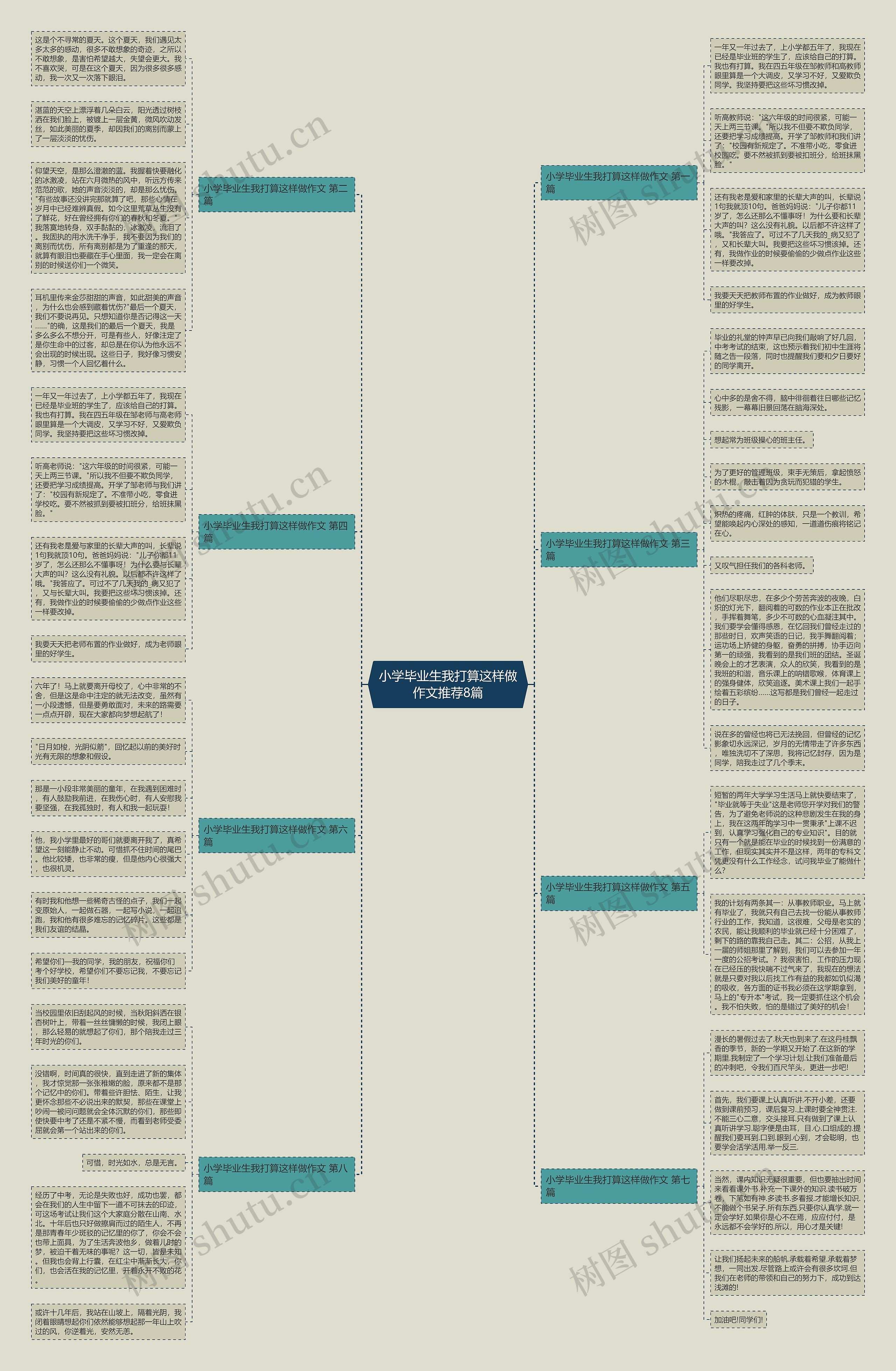 小学毕业生我打算这样做作文推荐8篇思维导图