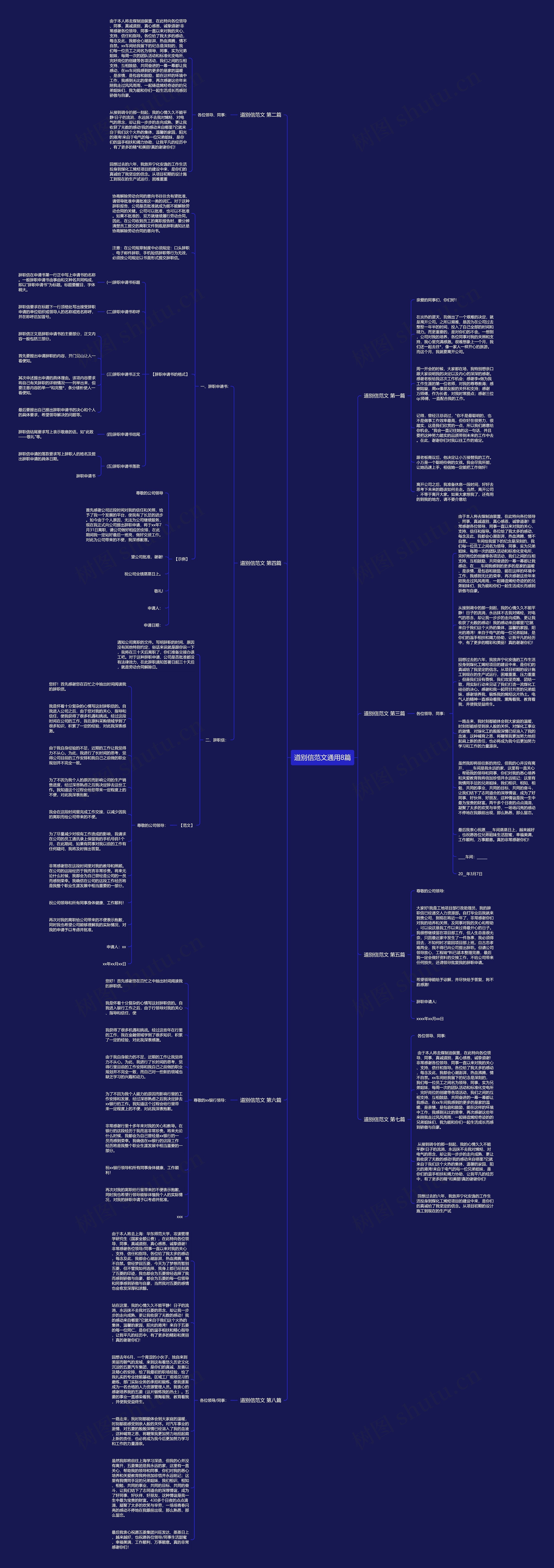 道别信范文通用8篇思维导图