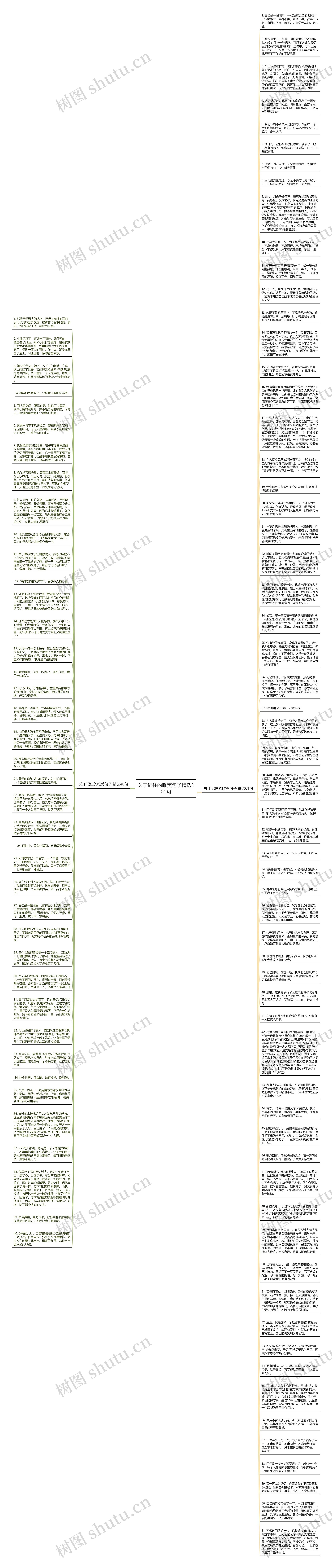 关于记住的唯美句子精选101句思维导图