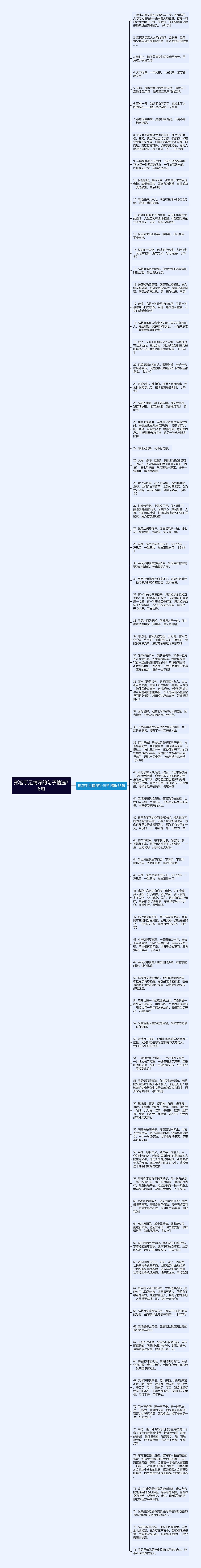 形容手足情深的句子精选76句思维导图