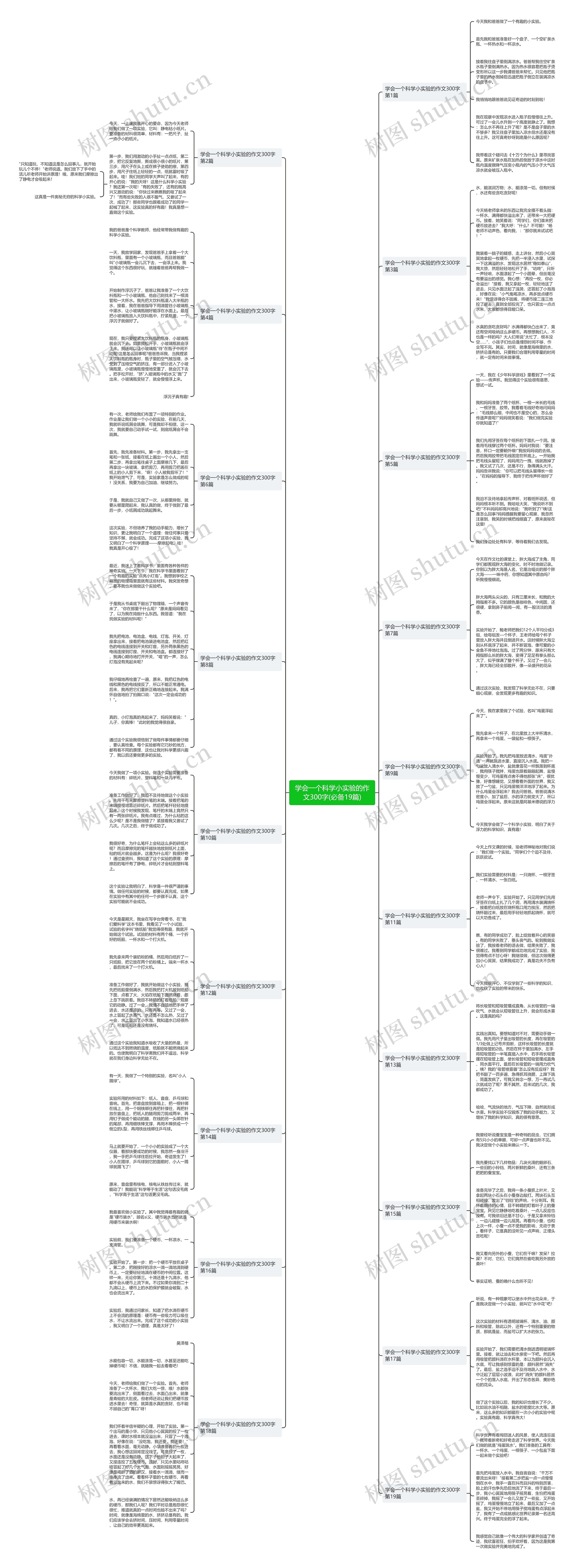 学会一个科学小实验的作文300字(必备19篇)思维导图
