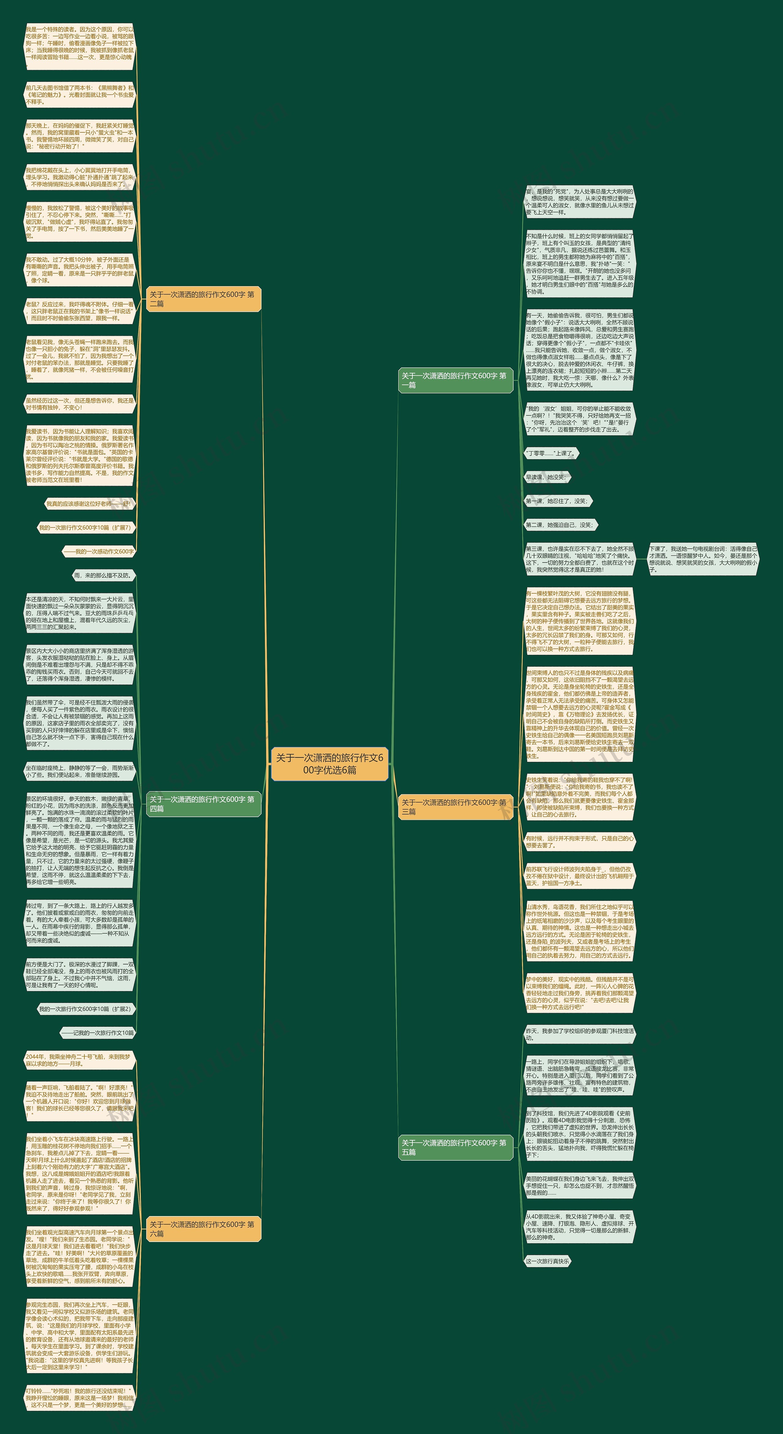 关于一次潇洒的旅行作文600字优选6篇