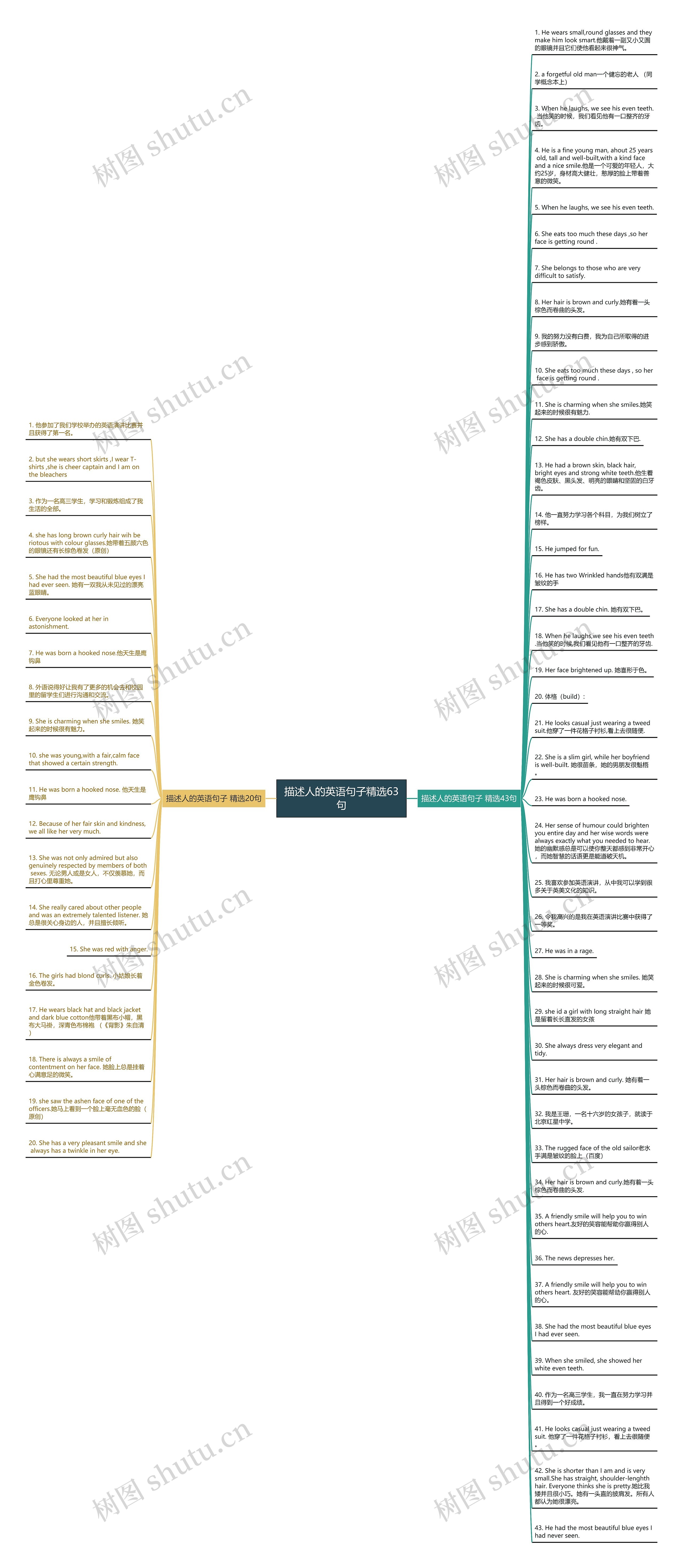 描述人的英语句子精选63句思维导图