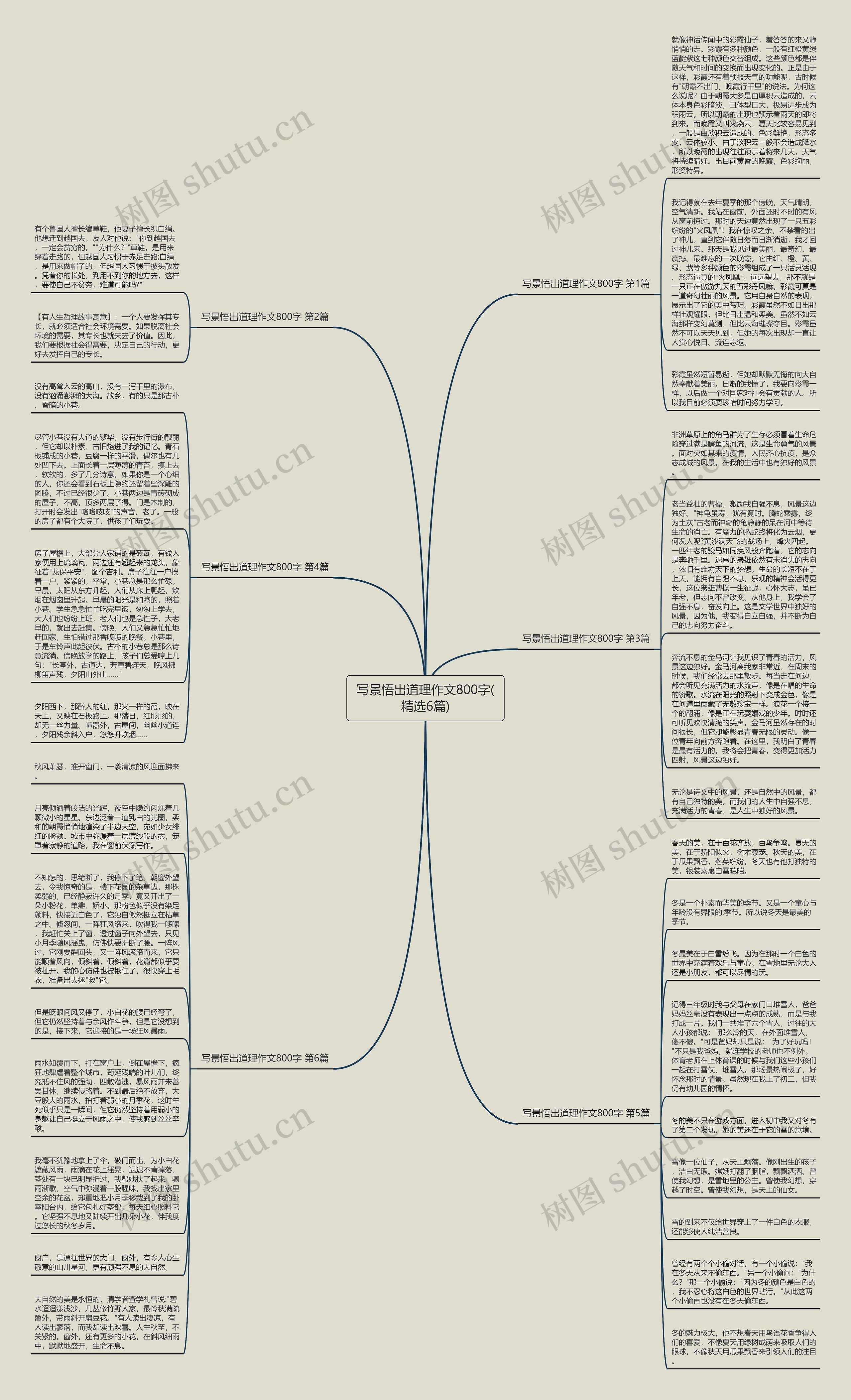 写景悟出道理作文800字(精选6篇)思维导图
