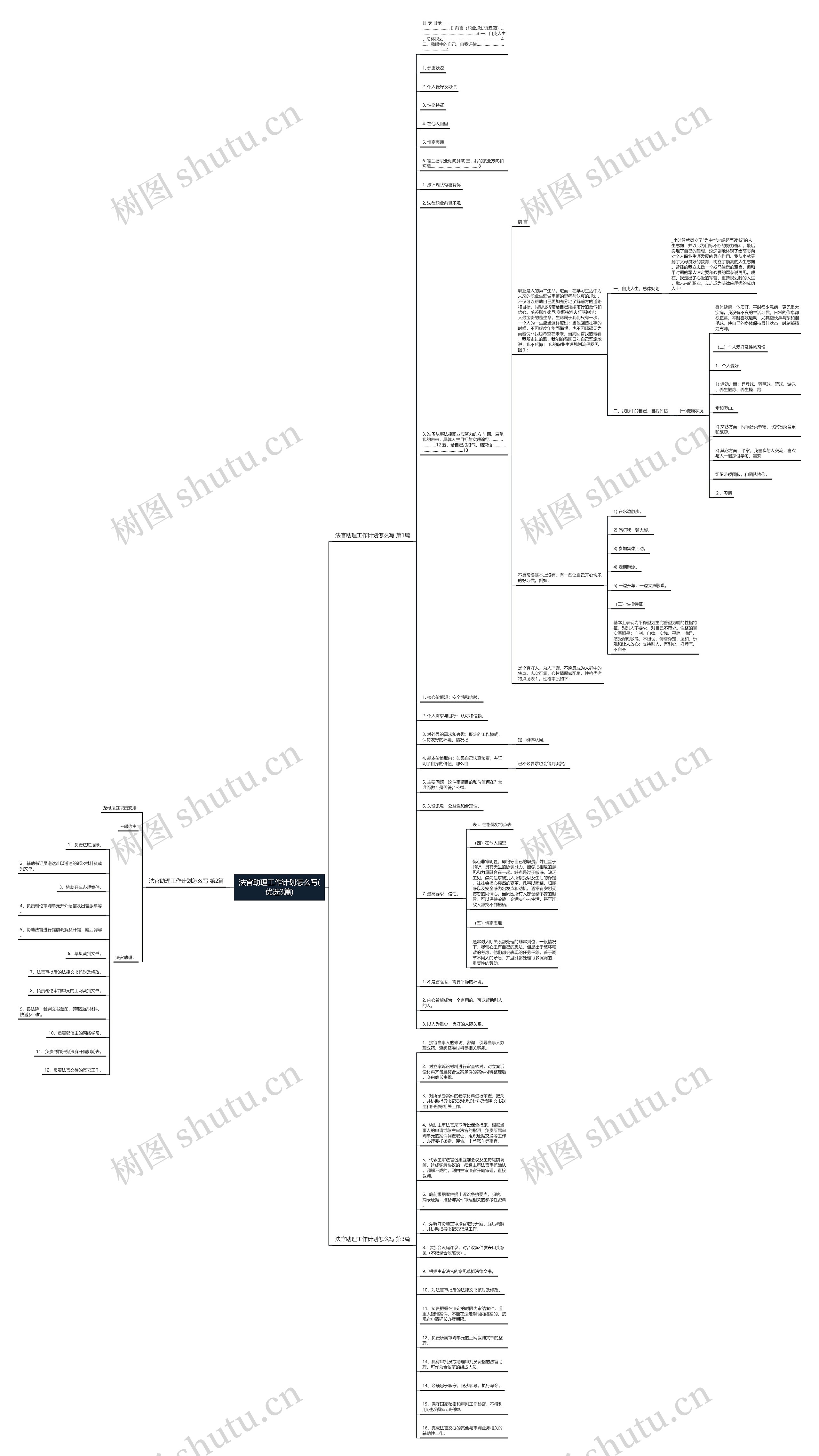 法官助理工作计划怎么写(优选3篇)思维导图