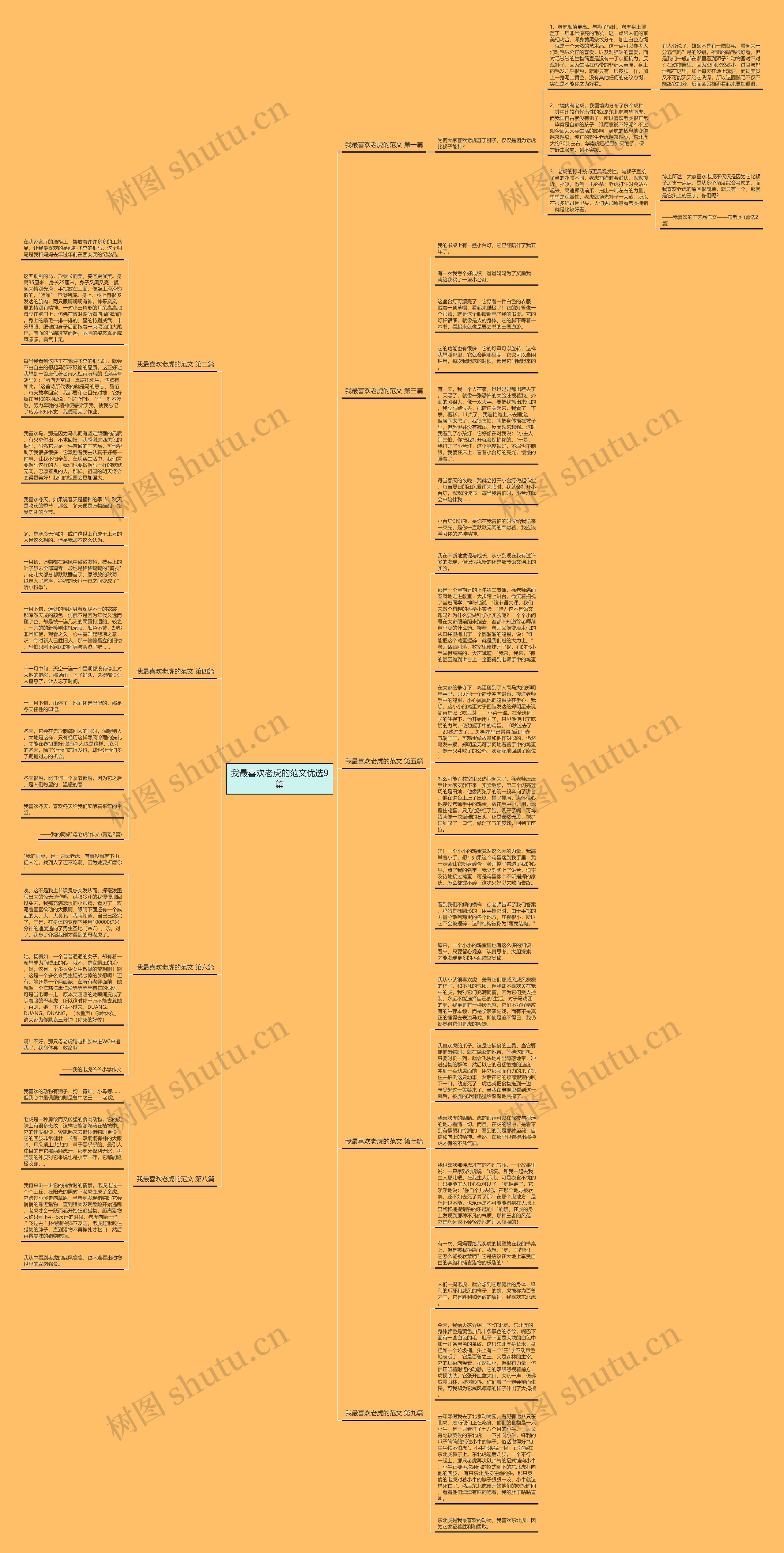 我最喜欢老虎的范文优选9篇思维导图