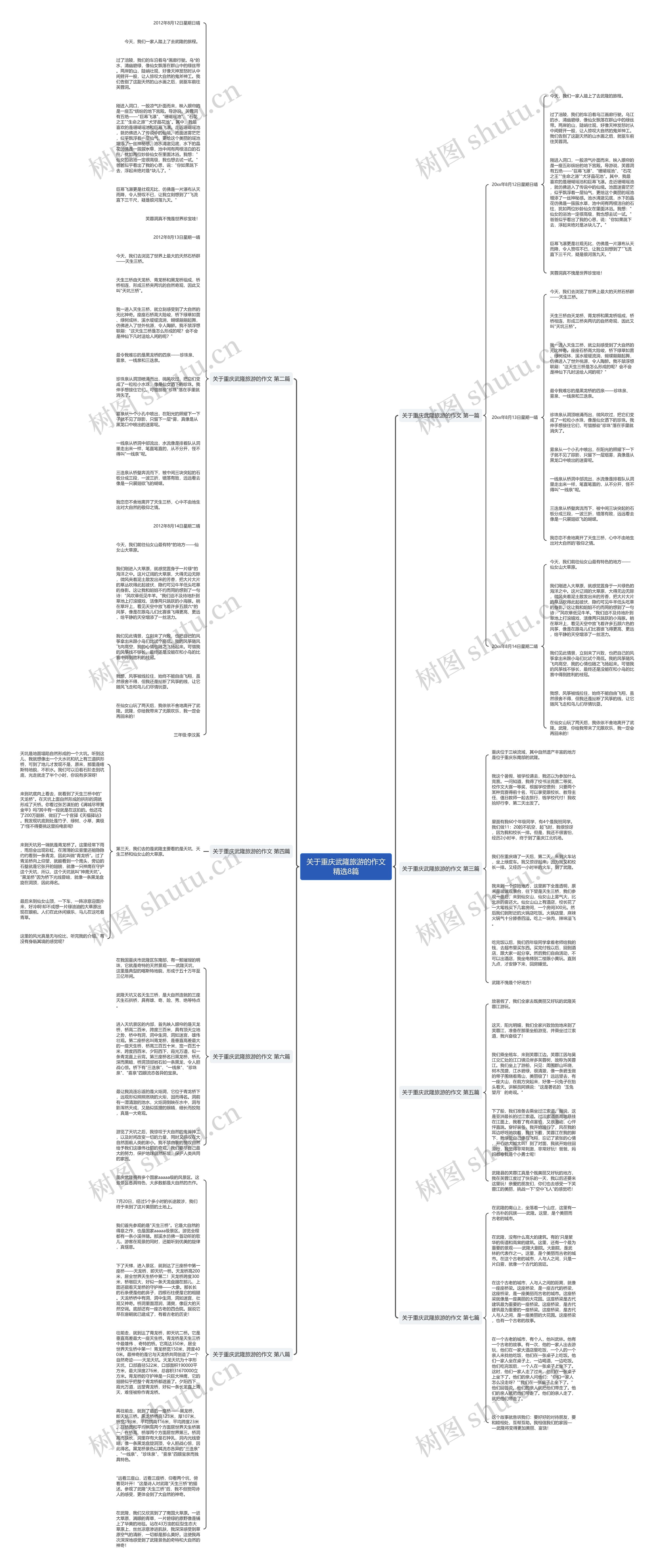 关于重庆武隆旅游的作文精选8篇思维导图