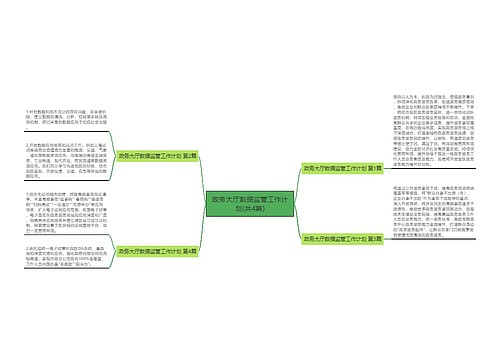 政务大厅数据监管工作计划(共4篇)