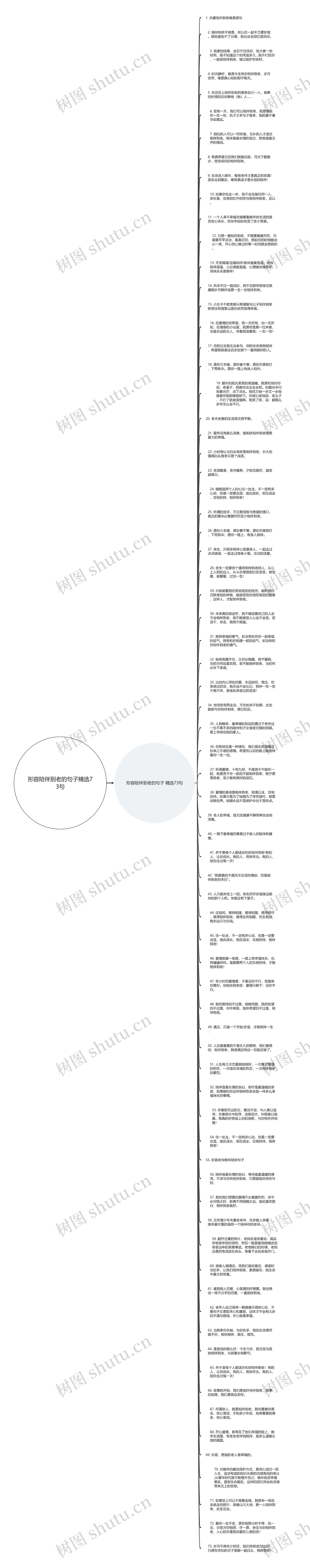 形容陪伴到老的句子精选73句思维导图