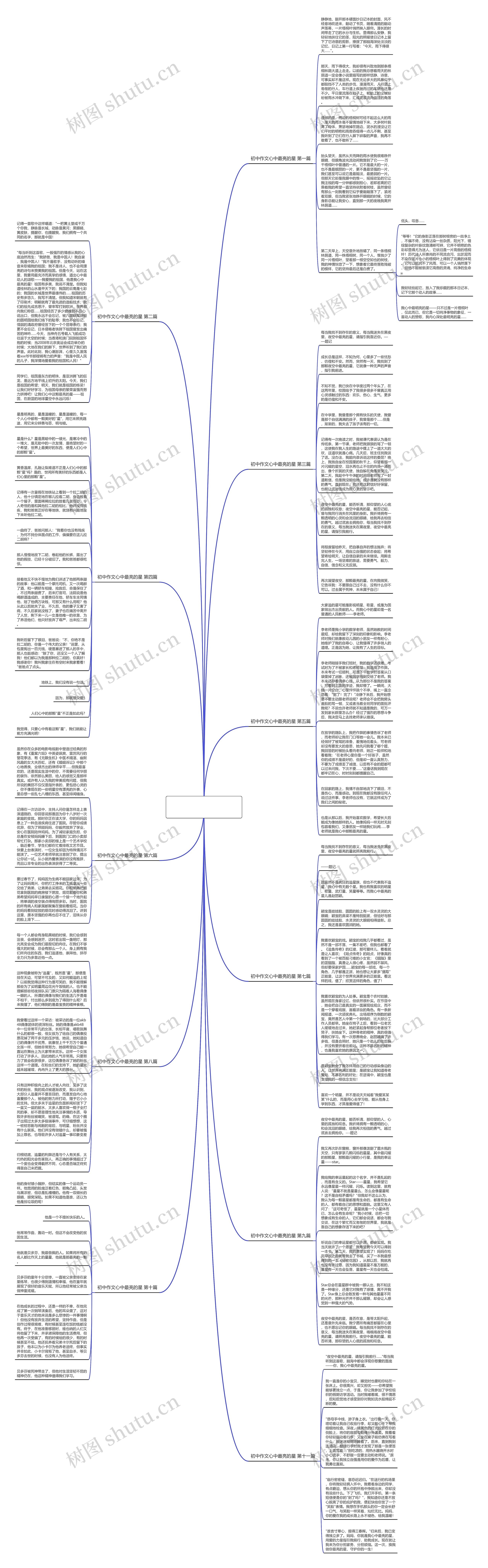 初中作文心中最亮的星优选11篇思维导图