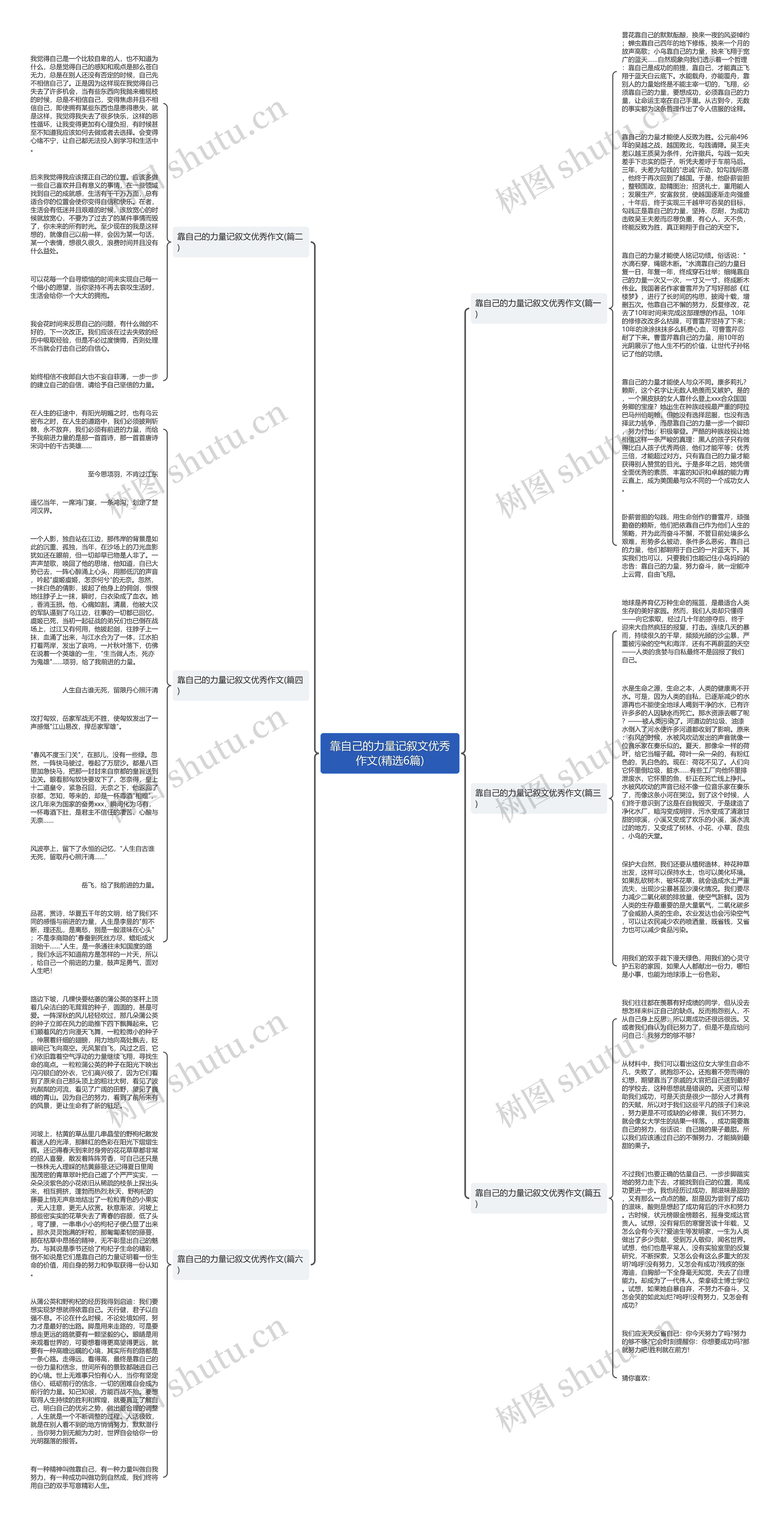 靠自己的力量记叙文优秀作文(精选6篇)思维导图