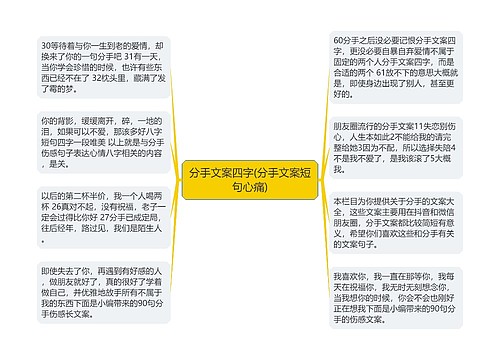 分手文案四字(分手文案短句心痛)