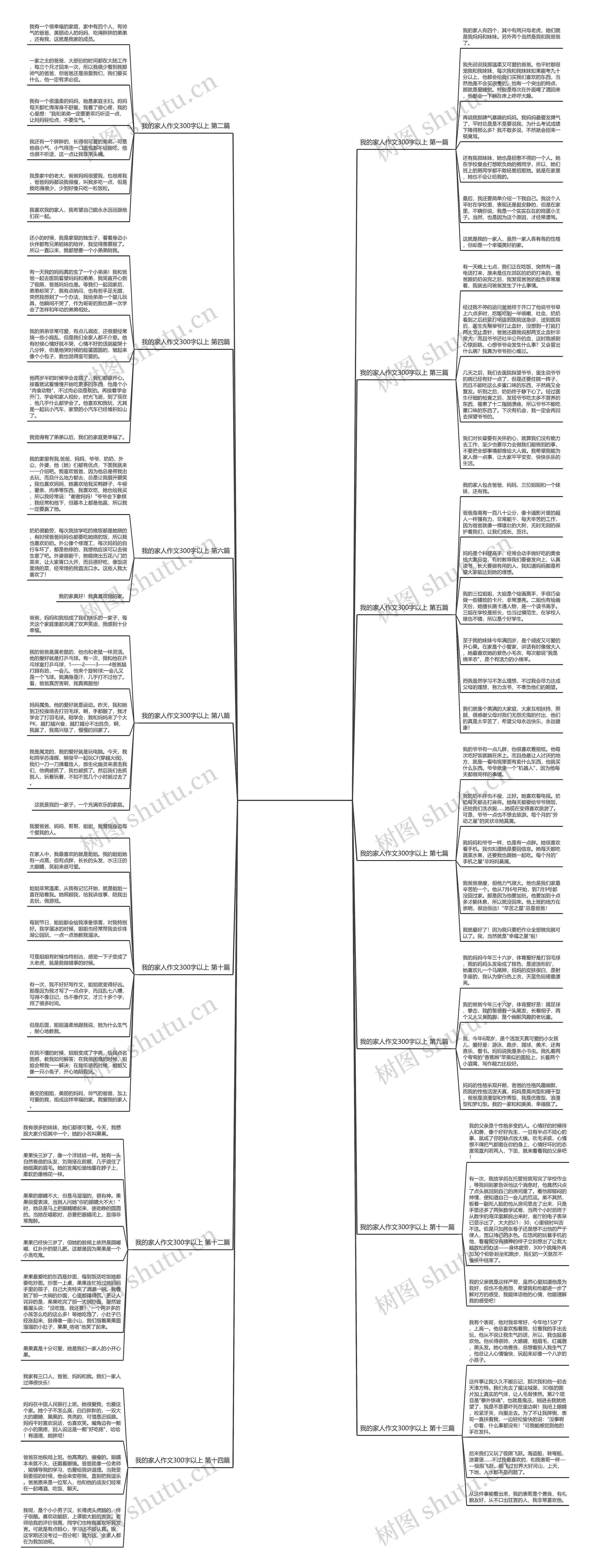 我的家人作文300字以上推荐14篇思维导图