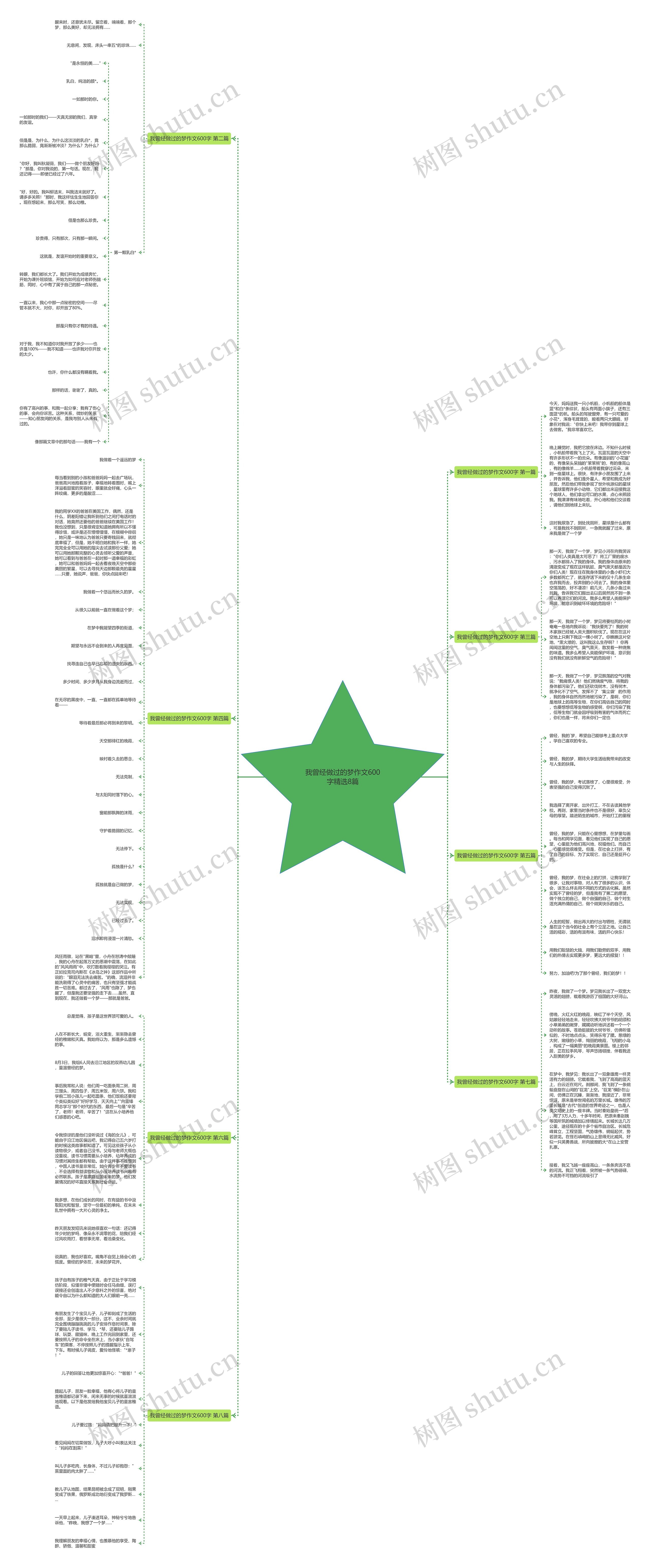 我曾经做过的梦作文600字精选8篇思维导图
