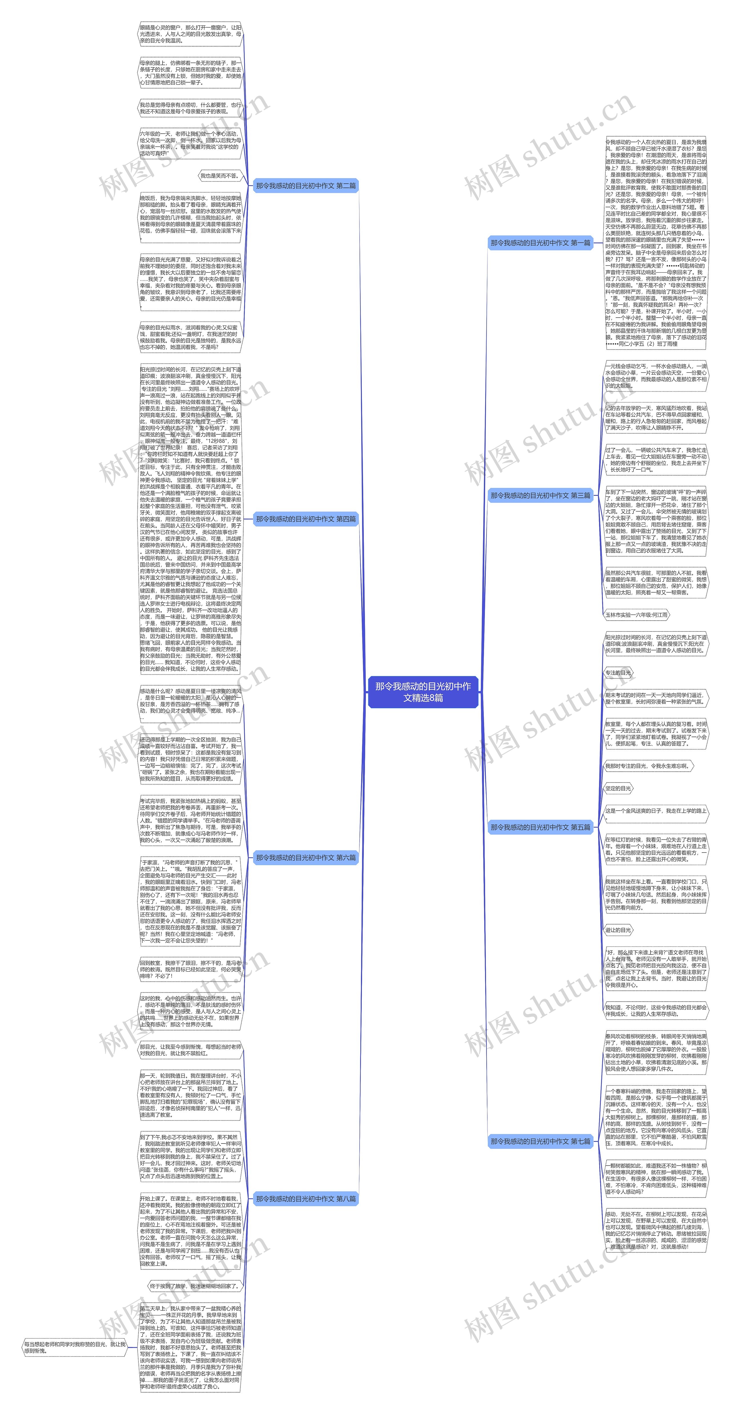 那令我感动的目光初中作文精选8篇思维导图