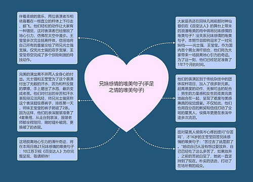 兄妹感情的唯美句子(手足之情的唯美句子)