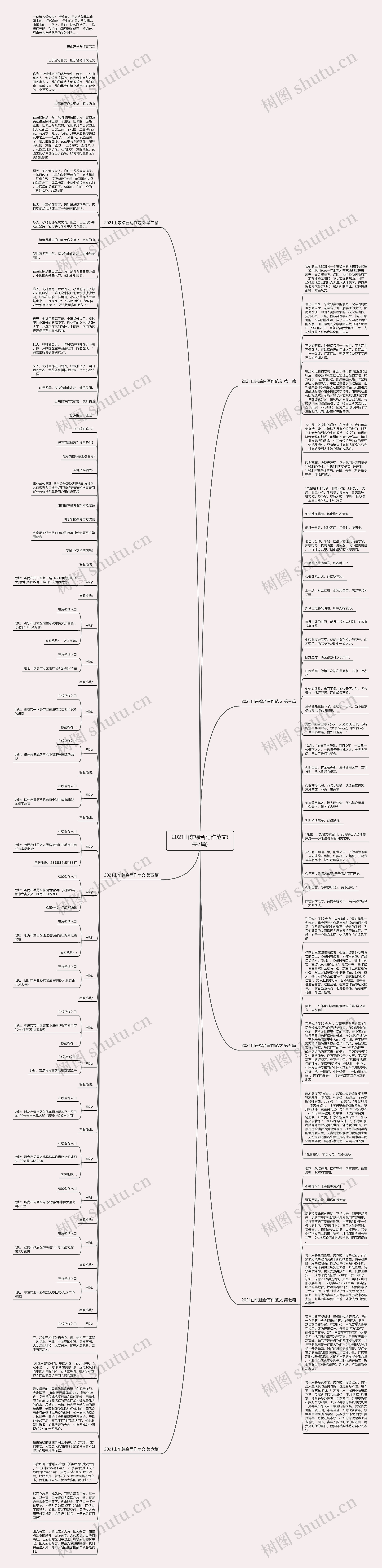 2021山东综合写作范文(共7篇)思维导图