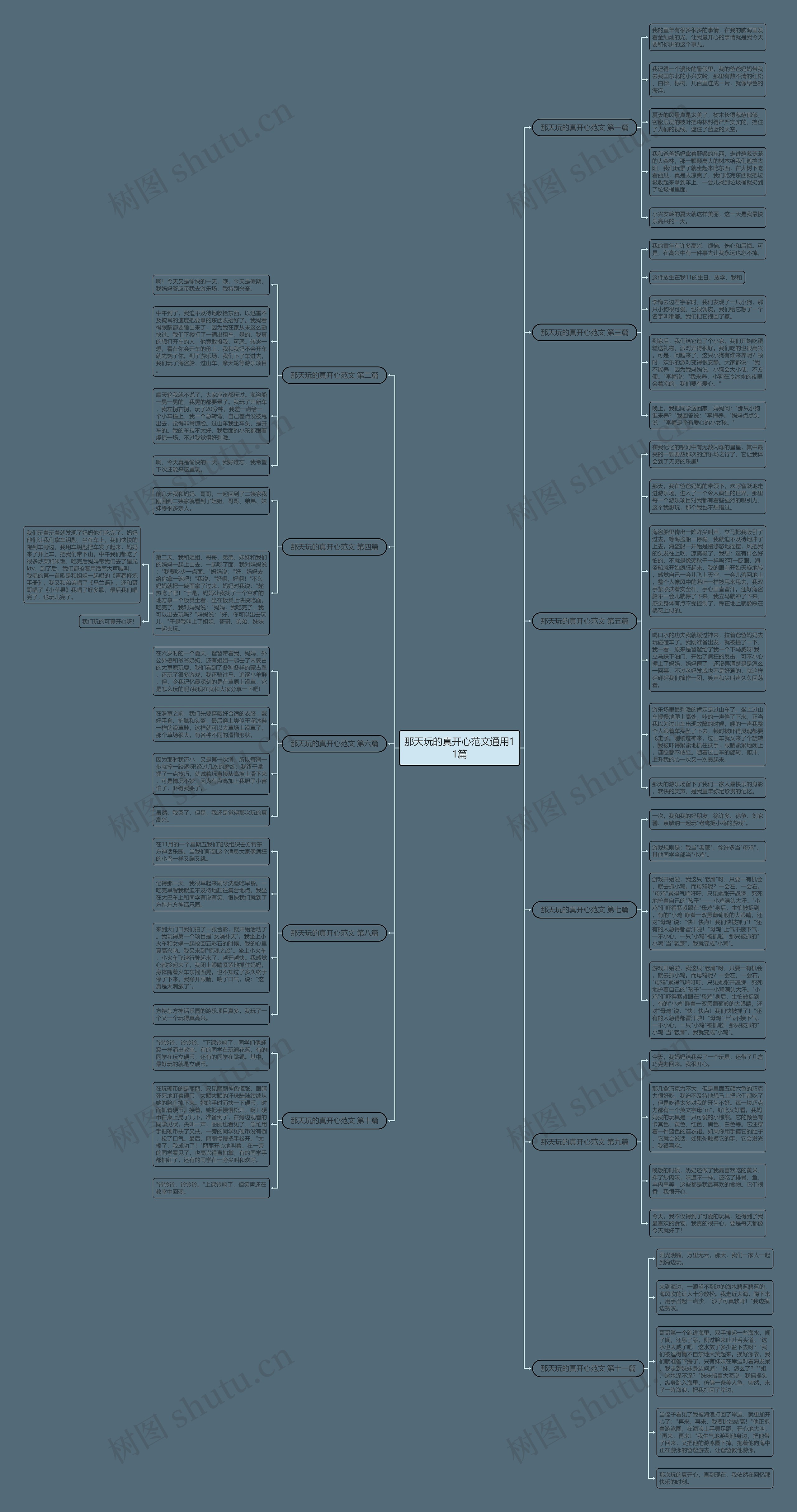 那天玩的真开心范文通用11篇思维导图
